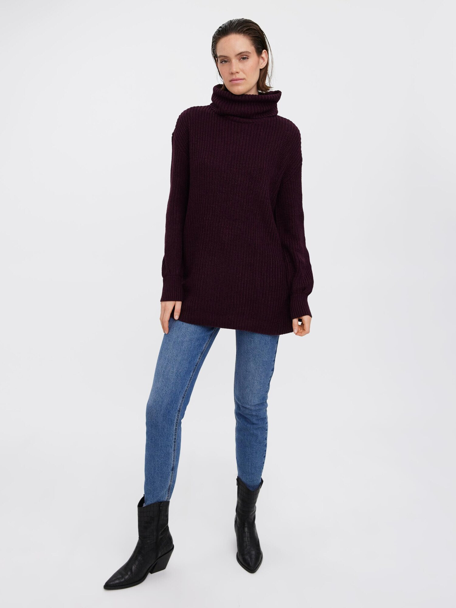 VERO MODA Pulover 'SAYLA' roșu bordeaux - Pled.ro