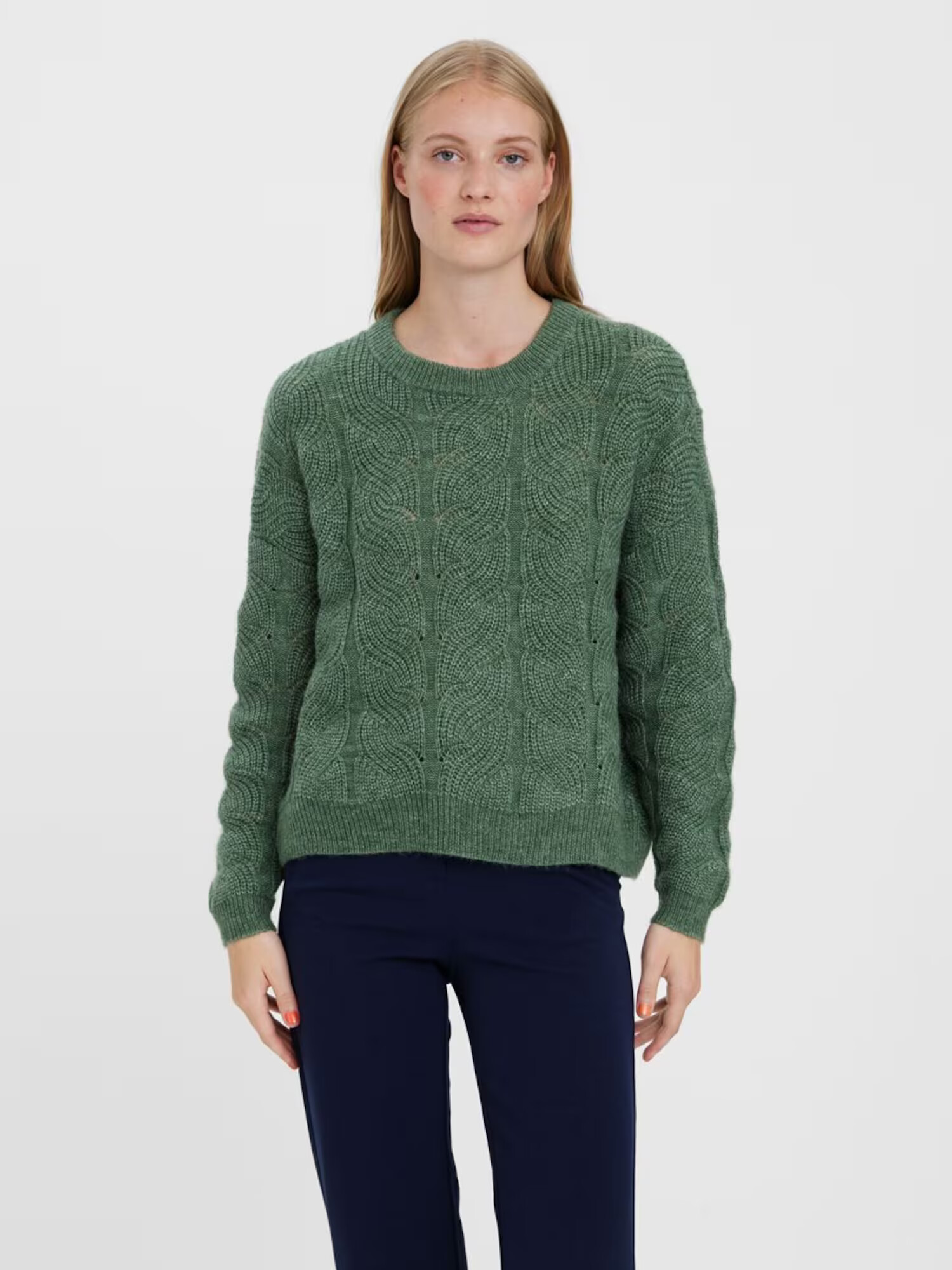 VERO MODA Pulover verde închis - Pled.ro