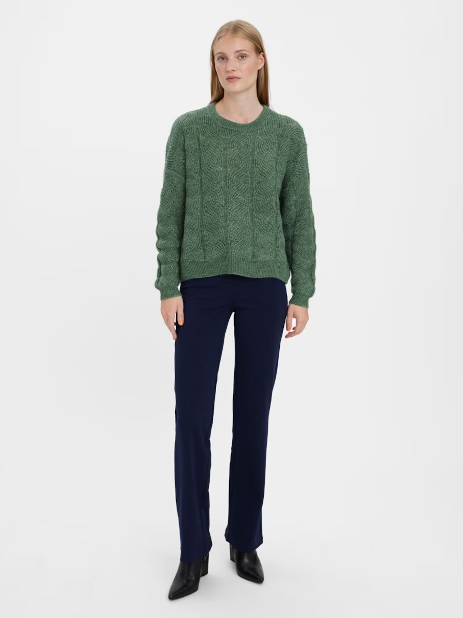 VERO MODA Pulover verde închis - Pled.ro