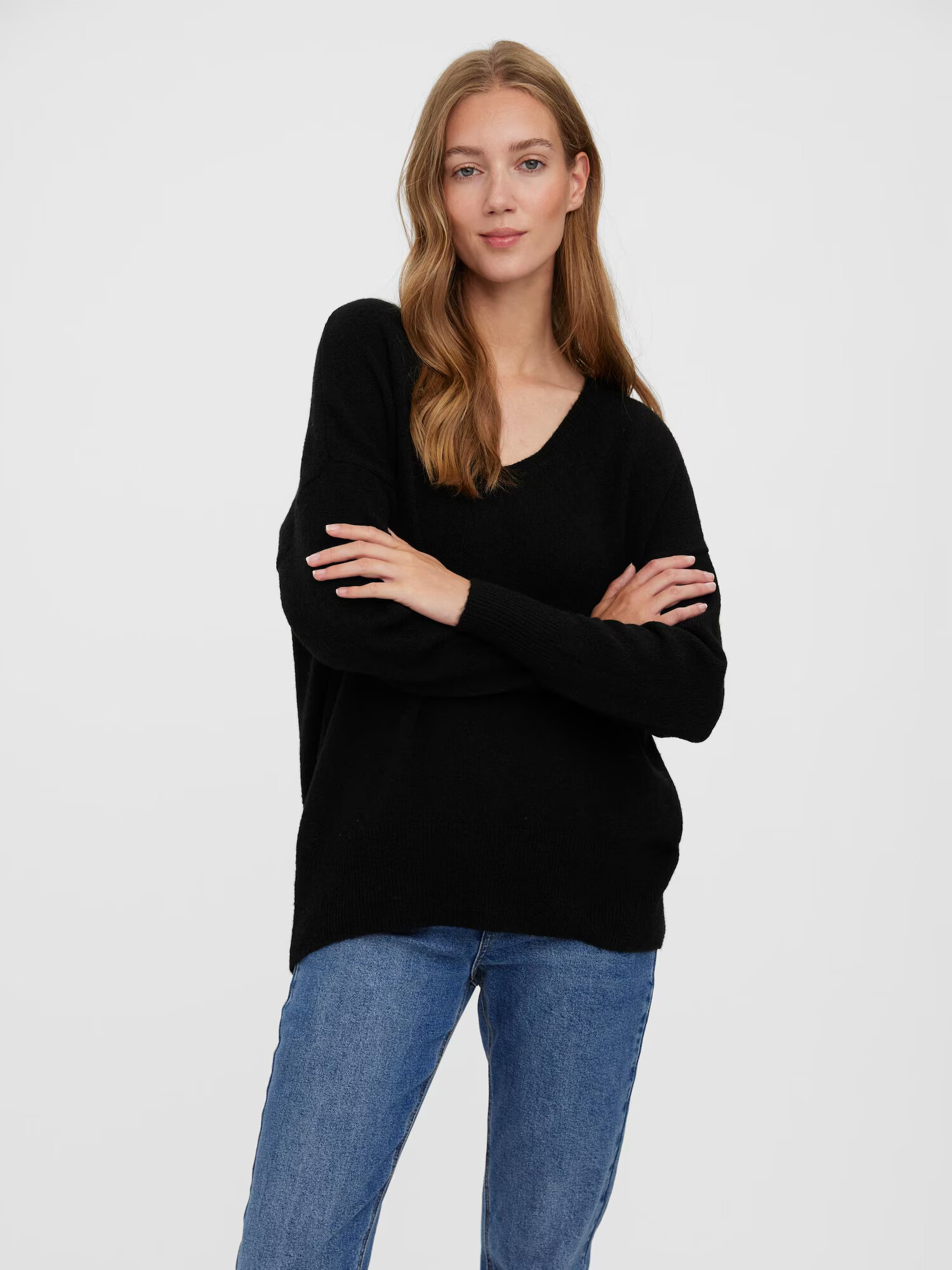 VERO MODA Pulover 'Vigga' negru - Pled.ro