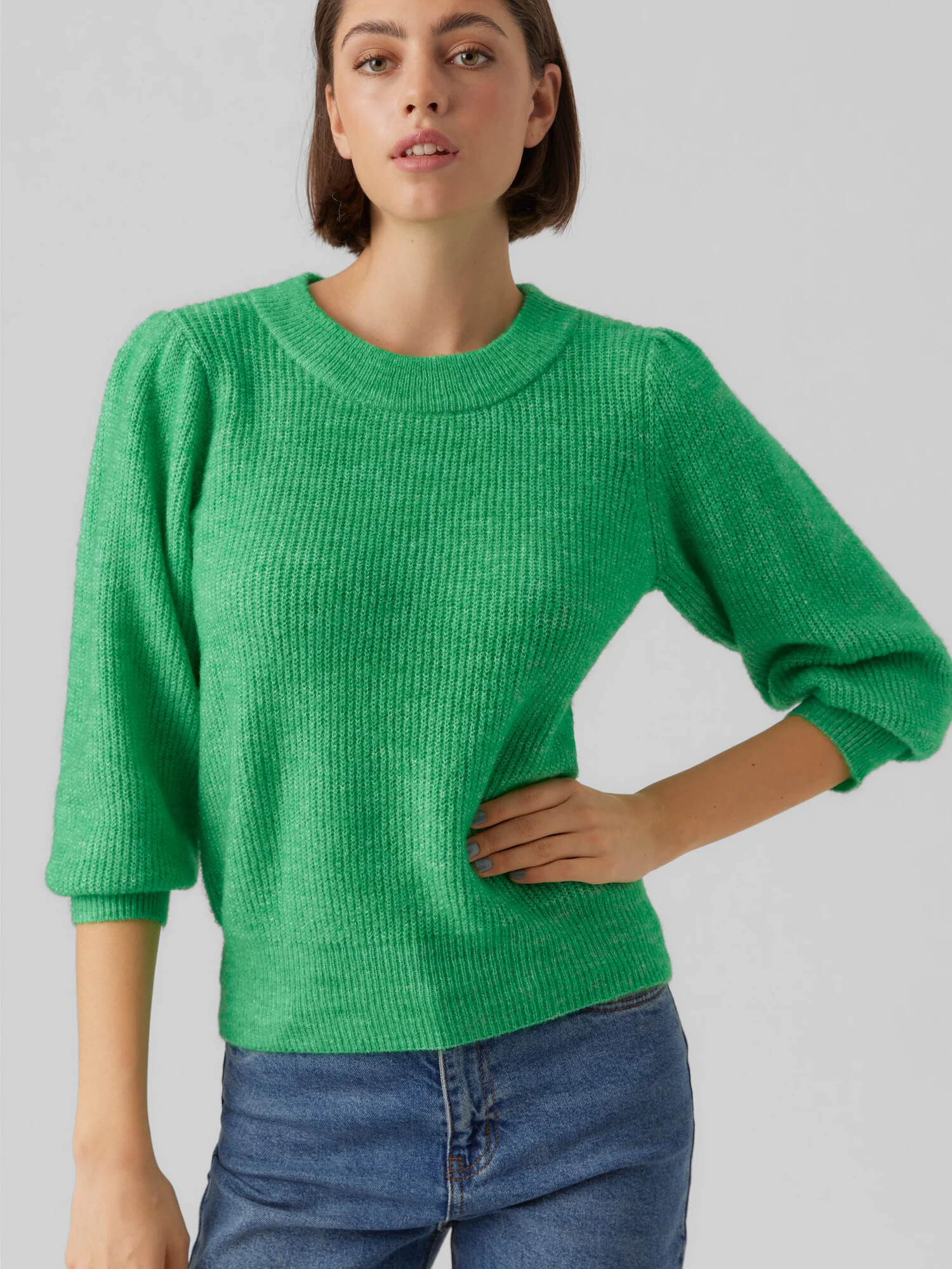 VERO MODA Pulover 'Vigga' verde deschis - Pled.ro