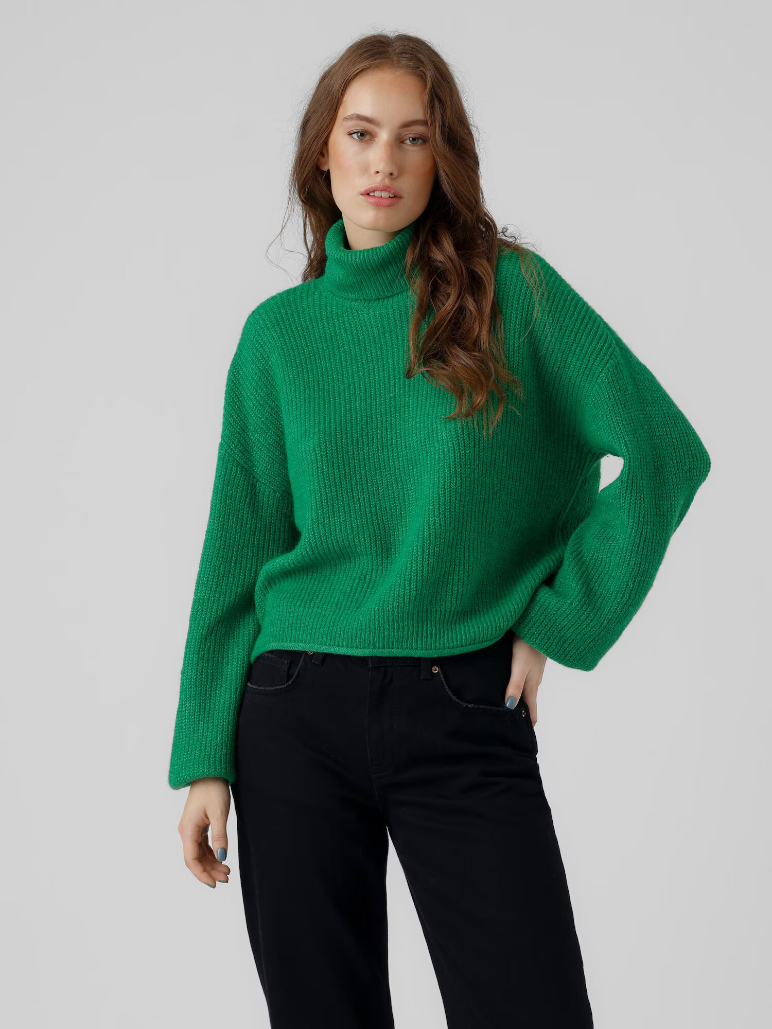 VERO MODA Pulover 'YVONNE' verde - Pled.ro