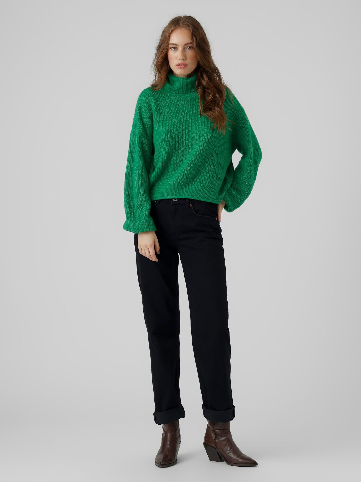 VERO MODA Pulover 'YVONNE' verde - Pled.ro