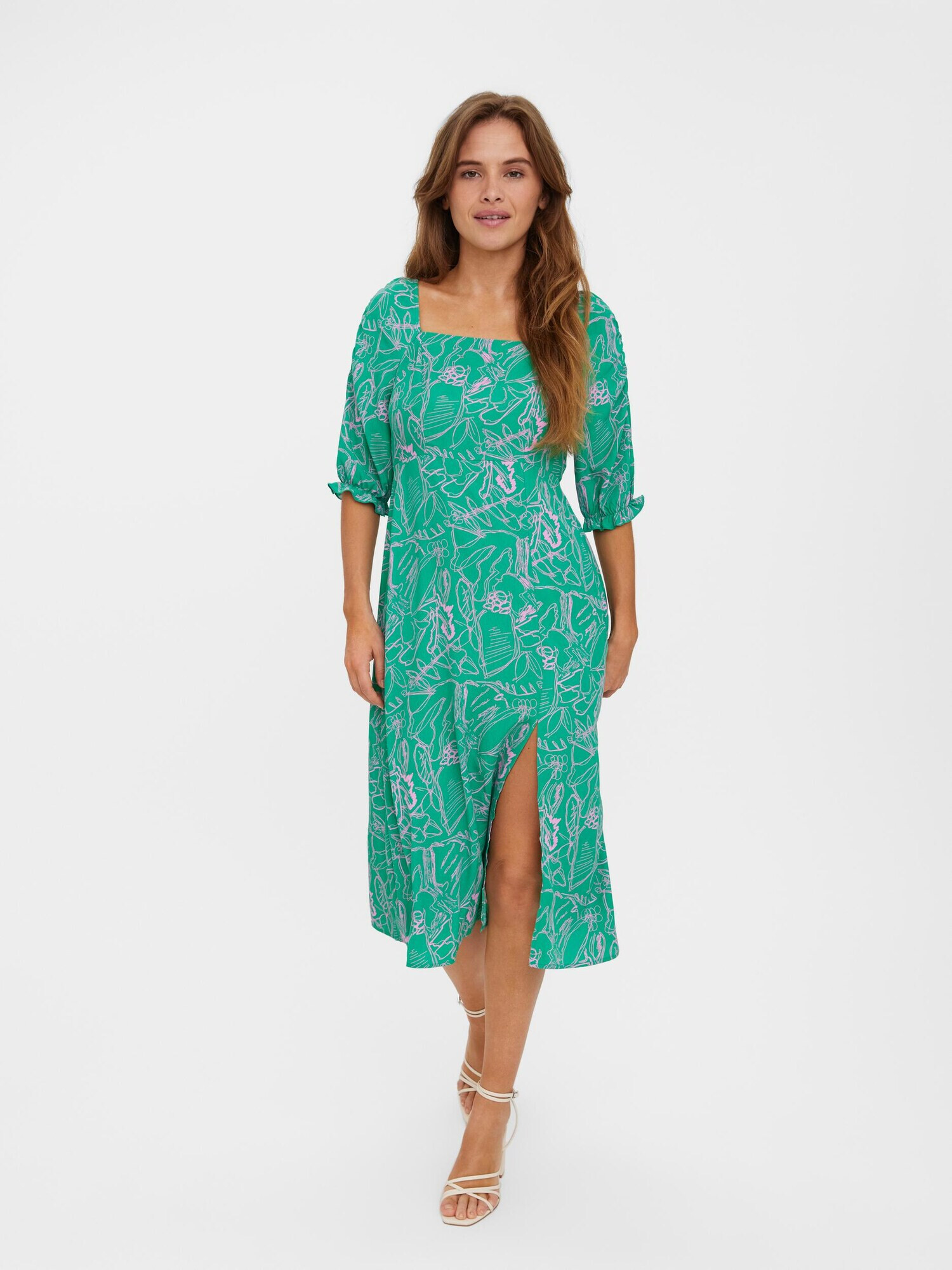 VERO MODA Rochie 'CATCH' verde / lila - Pled.ro