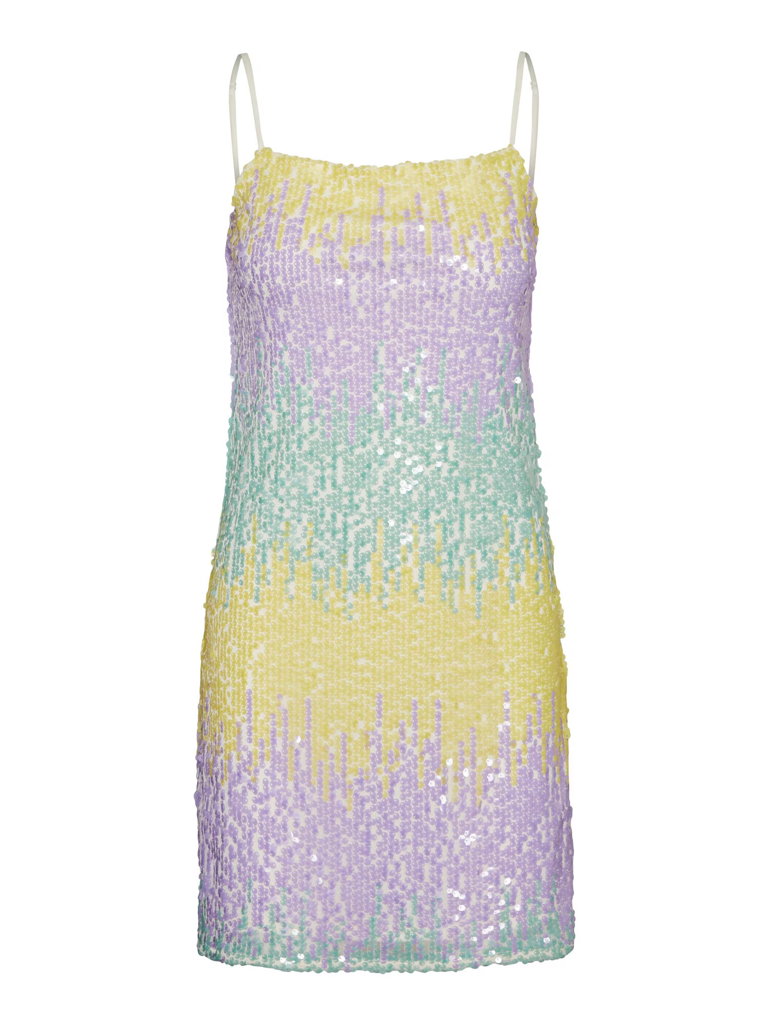 VERO MODA Rochie de cocktail 'HOLY' albastru pastel / verde limetă / mov lavandă - Pled.ro