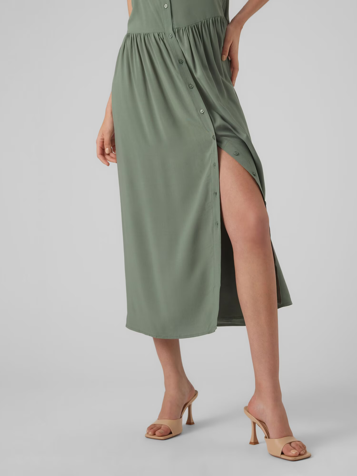 VERO MODA Rochie de vară 'Alba' verde închis - Pled.ro