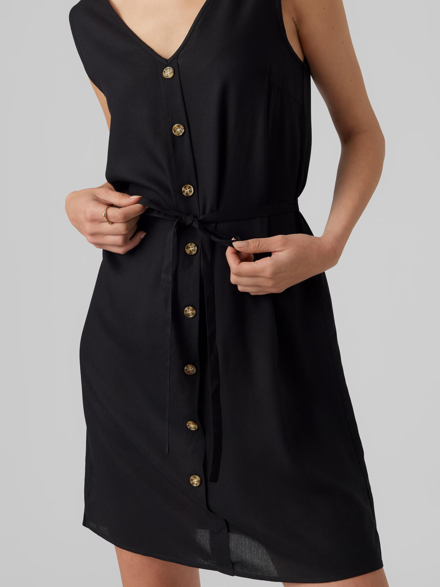 VERO MODA Rochie de vară 'BUMPY' negru - Pled.ro