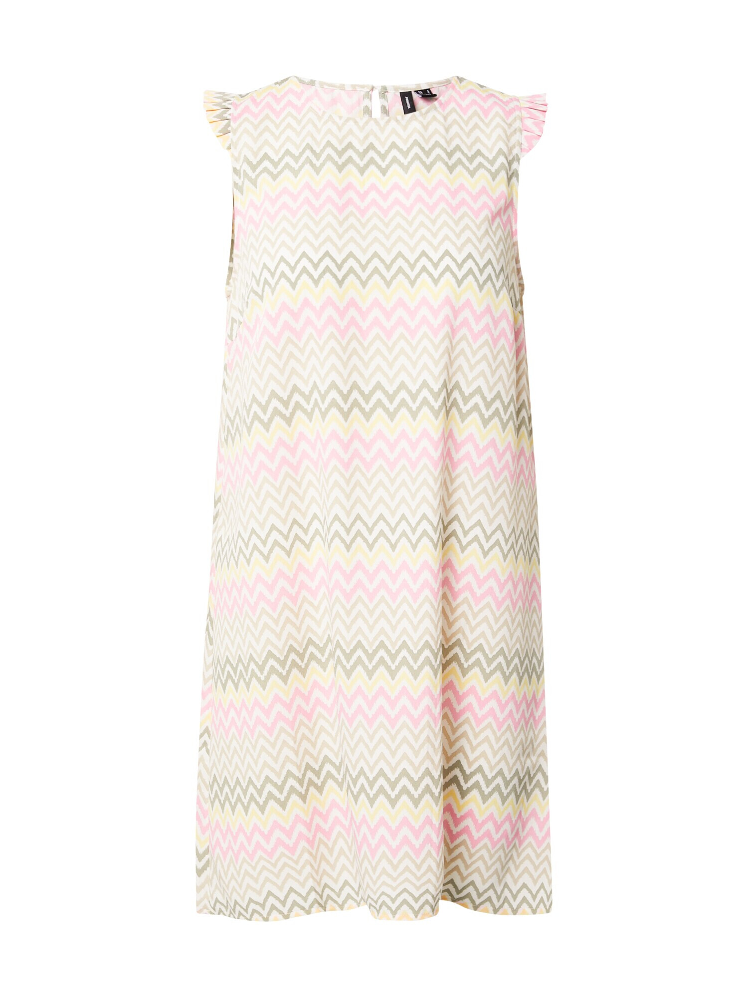 VERO MODA Rochie de vară 'ODGA' galben pastel / oliv / roz deschis / alb lână - Pled.ro