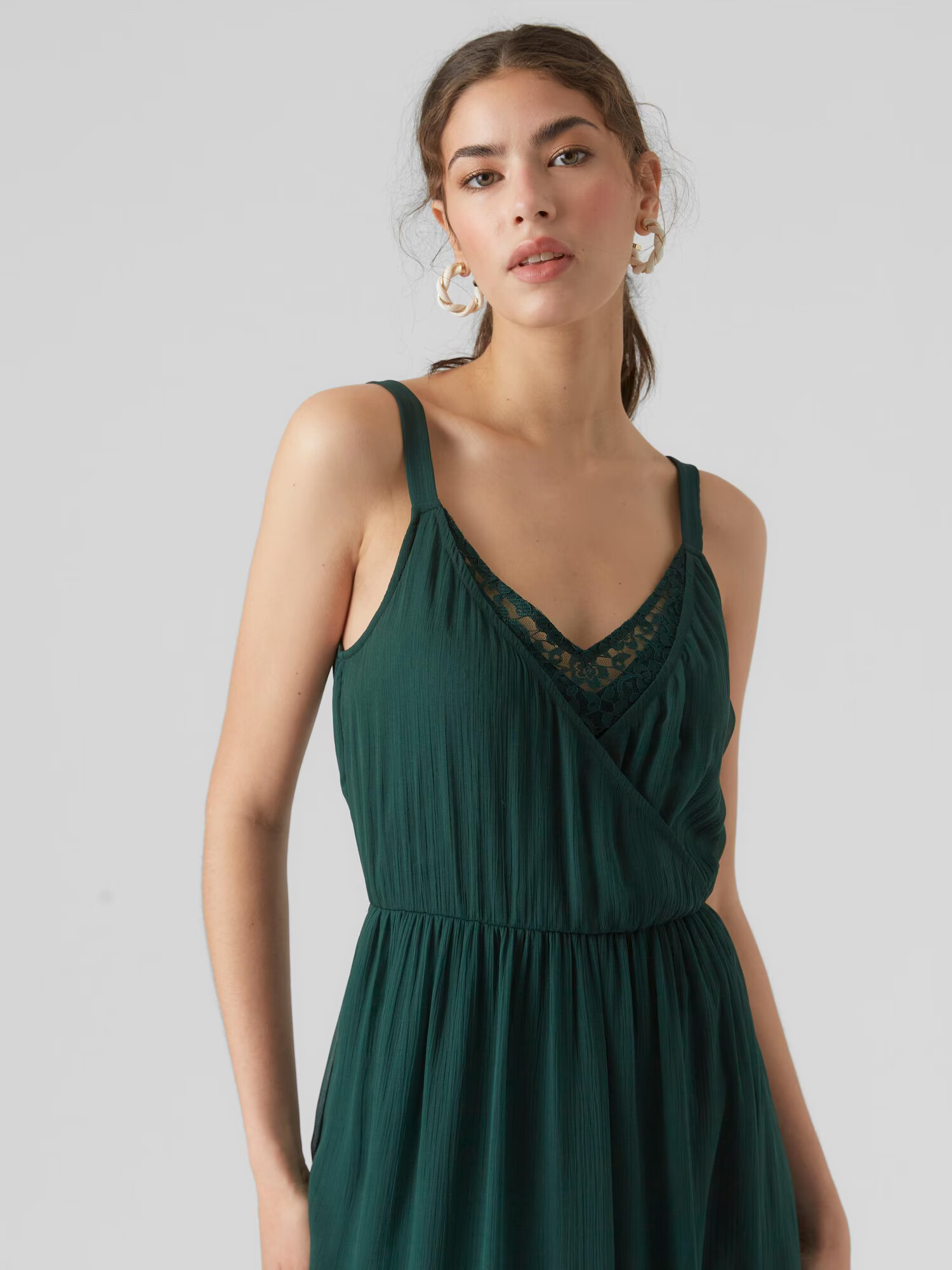 VERO MODA Rochie de vară 'OLIVIA' verde închis - Pled.ro