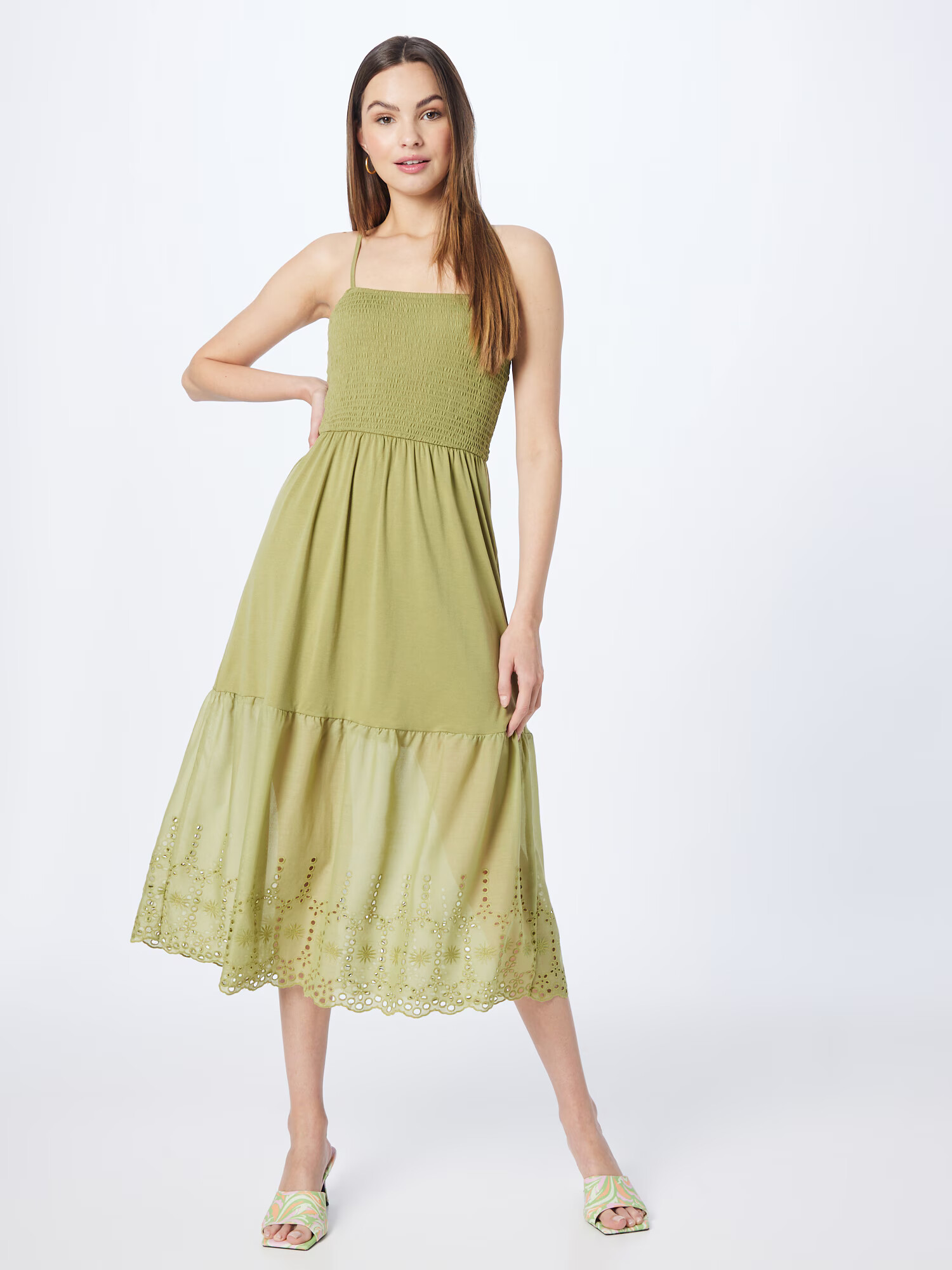 VERO MODA Rochie de vară 'OVIDA' verde stuf - Pled.ro