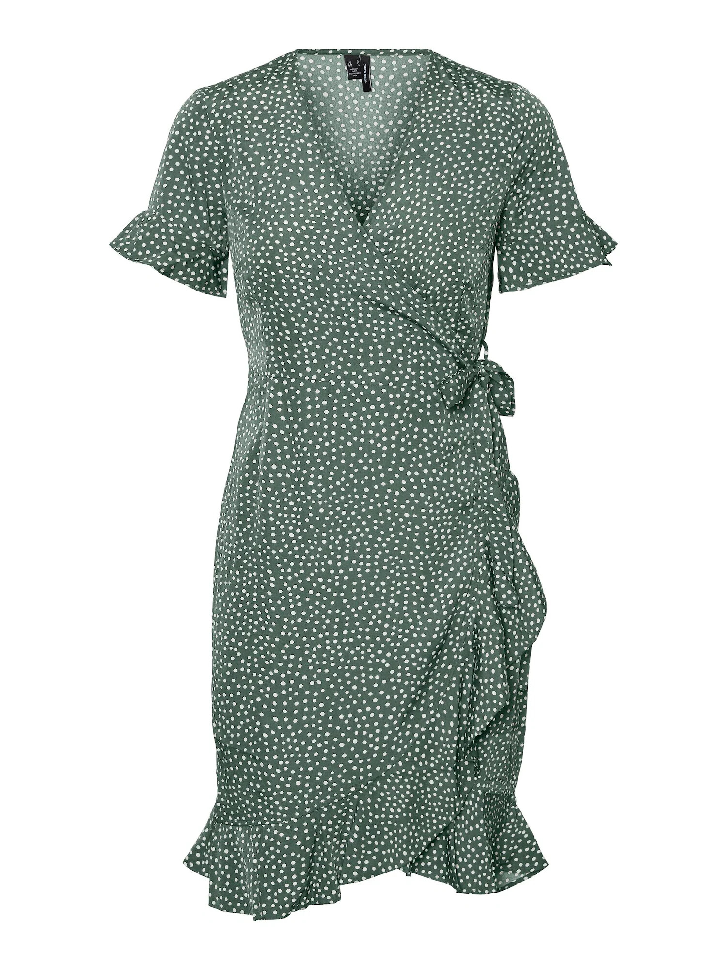 VERO MODA Rochie 'Henna' verde închis / alb - Pled.ro