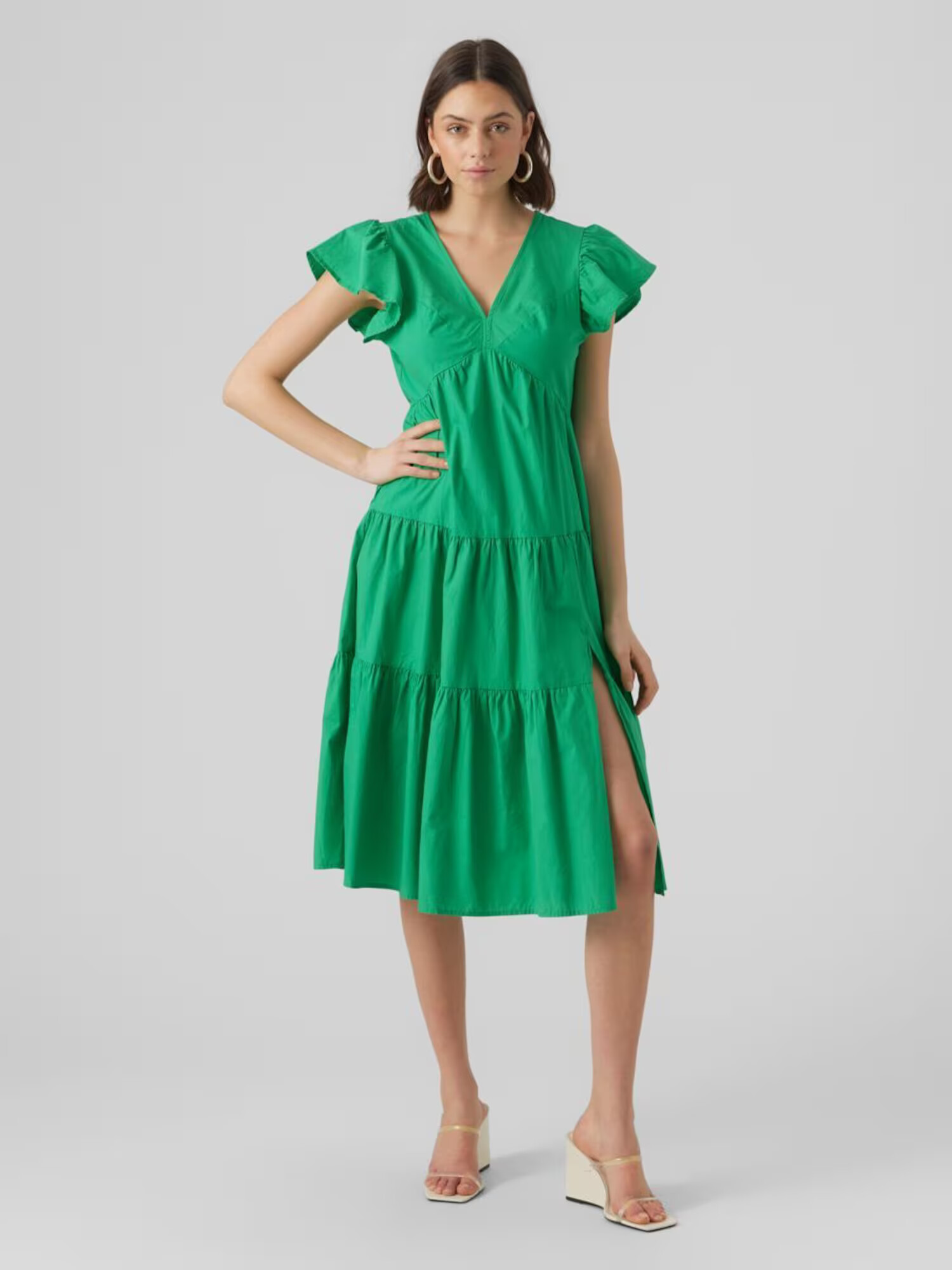 VERO MODA Rochie 'Jarlotte' verde iarbă - Pled.ro