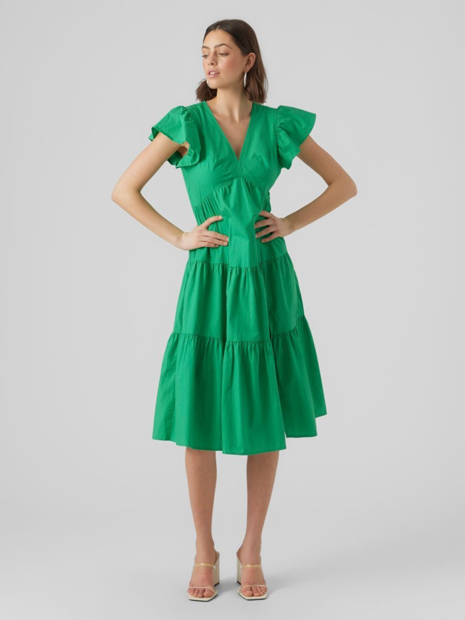 VERO MODA Rochie 'Jarlotte' verde iarbă - Pled.ro