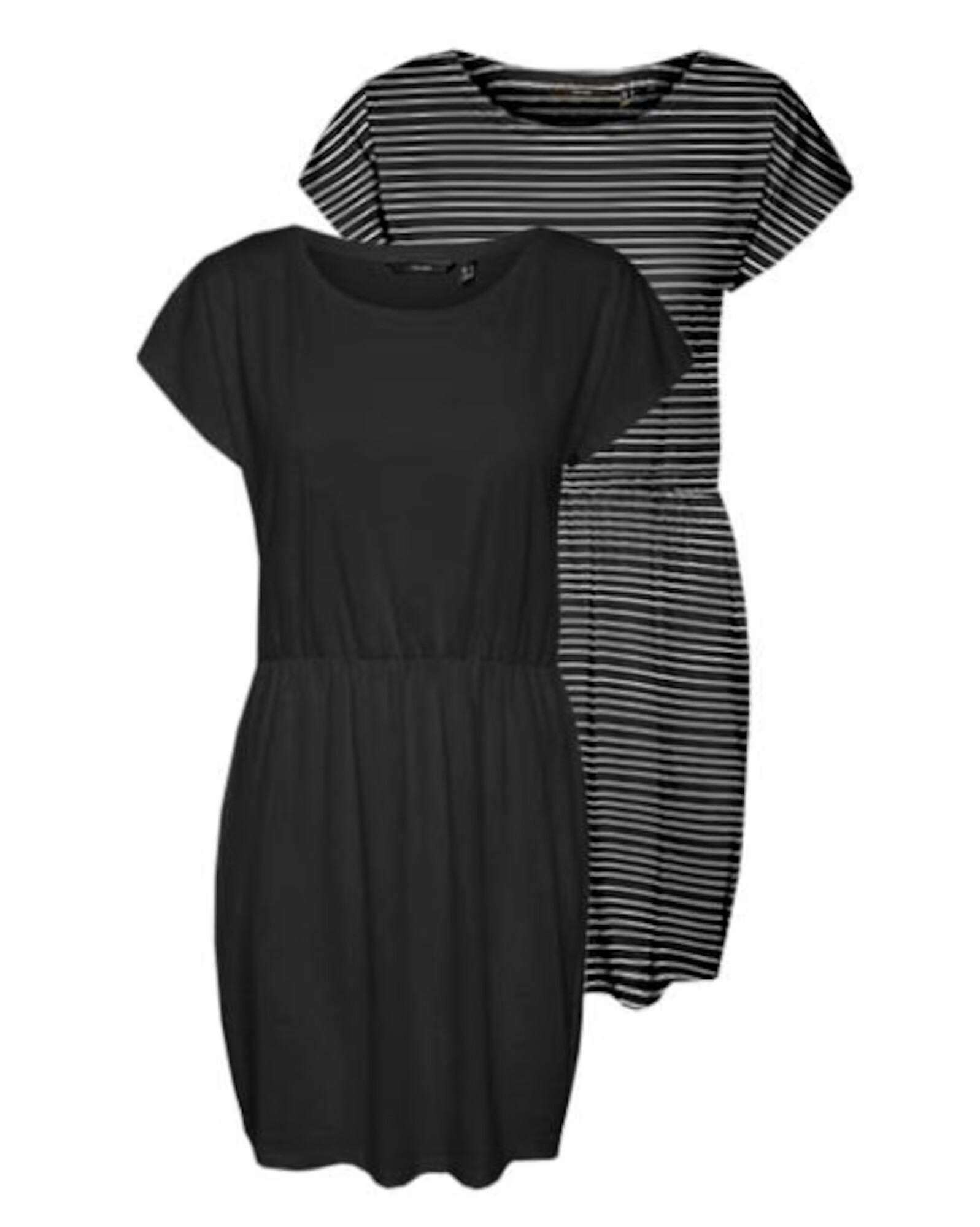 VERO MODA Rochie 'LUNA' gri deschis / negru - Pled.ro