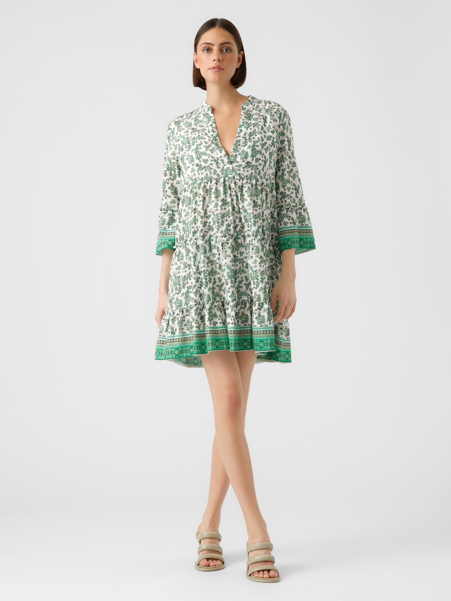 VERO MODA Rochie 'MILAN' bej / verde / verde pastel / negru - Pled.ro