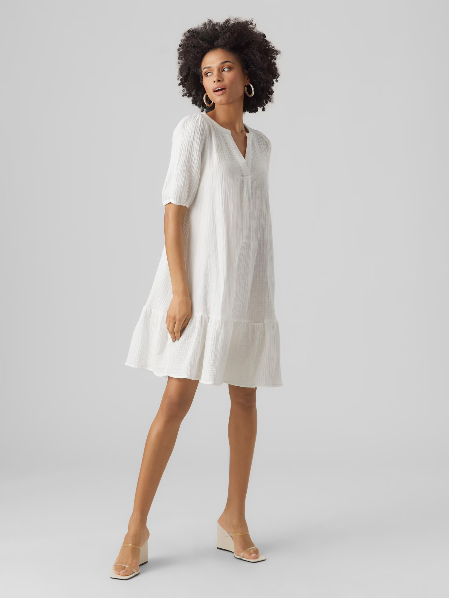 VERO MODA Rochie 'Natali' alb natural - Pled.ro