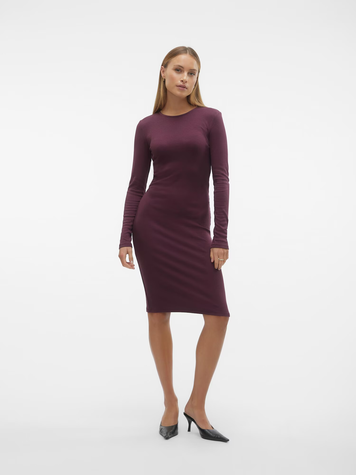 VERO MODA Rochie 'ROMA' roșu vin - Pled.ro