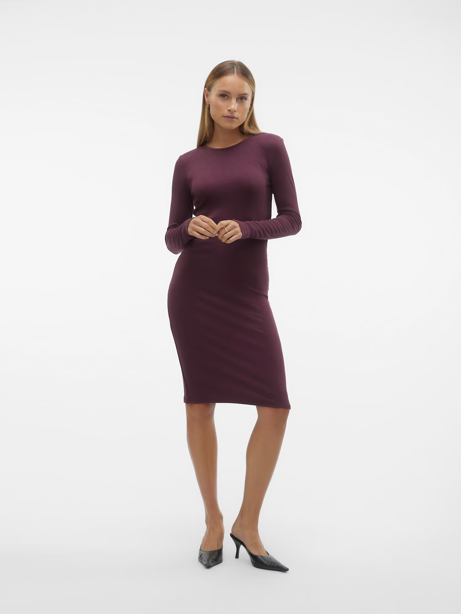 VERO MODA Rochie 'ROMA' roșu vin - Pled.ro