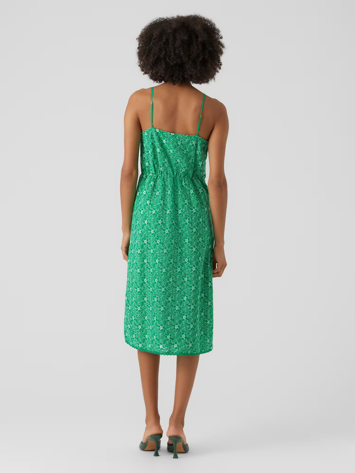 VERO MODA Rochie 'SONEY' verde / alb - Pled.ro