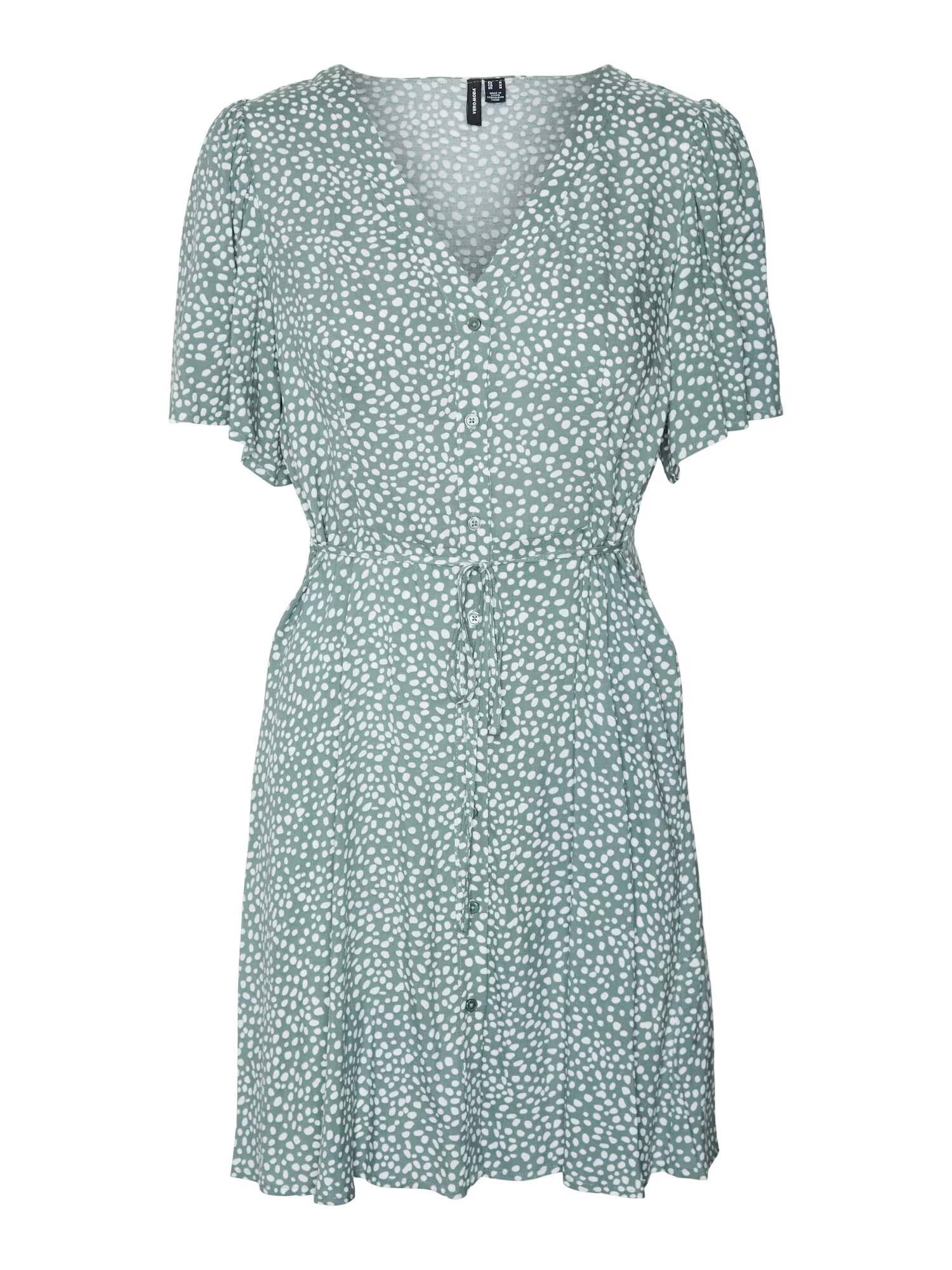 VERO MODA Rochie tip bluză 'ALBA' verde pastel / alb - Pled.ro