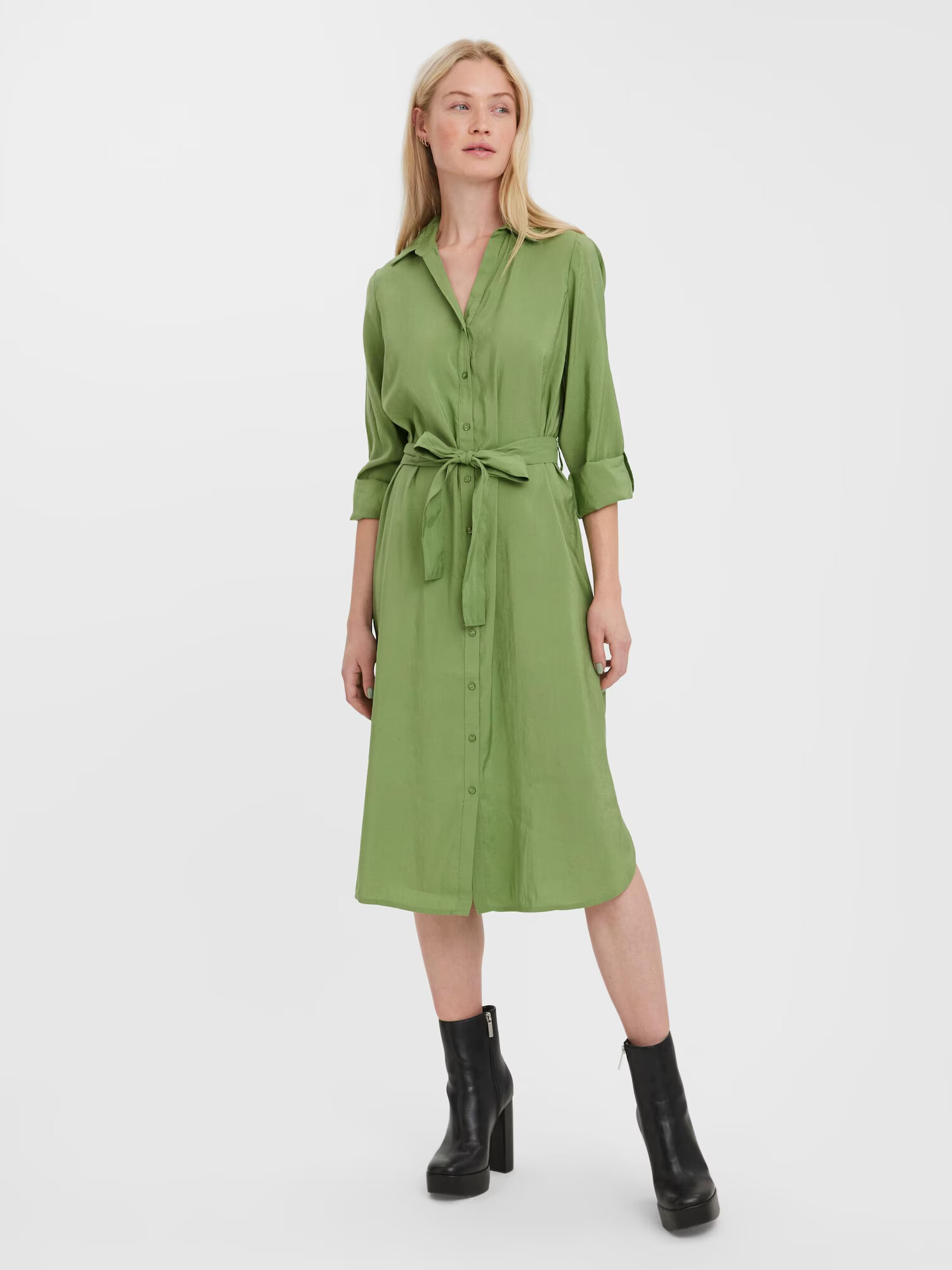 VERO MODA Rochie tip bluză 'Bell' verde măr - Pled.ro