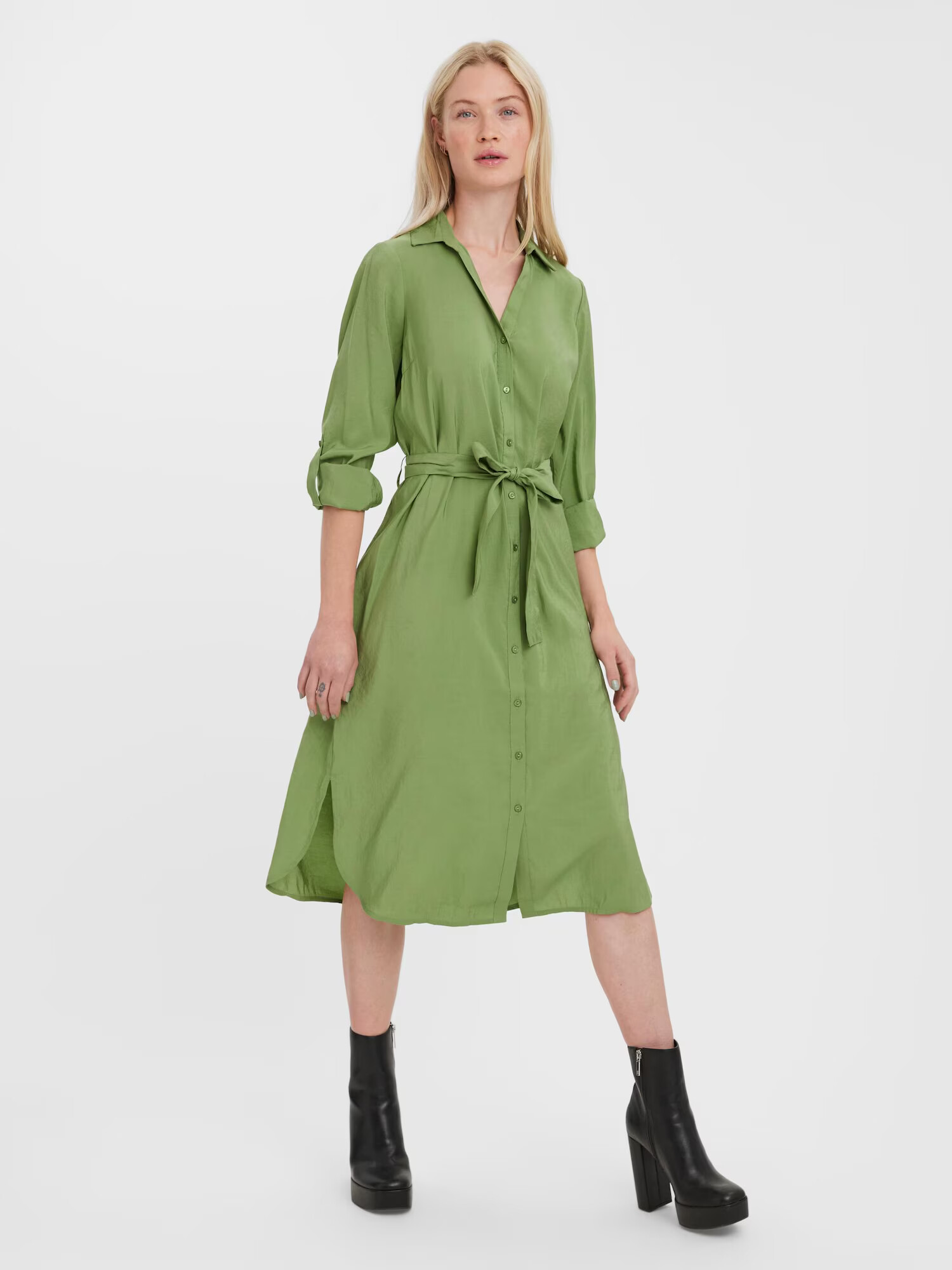 VERO MODA Rochie tip bluză 'Bell' verde măr - Pled.ro