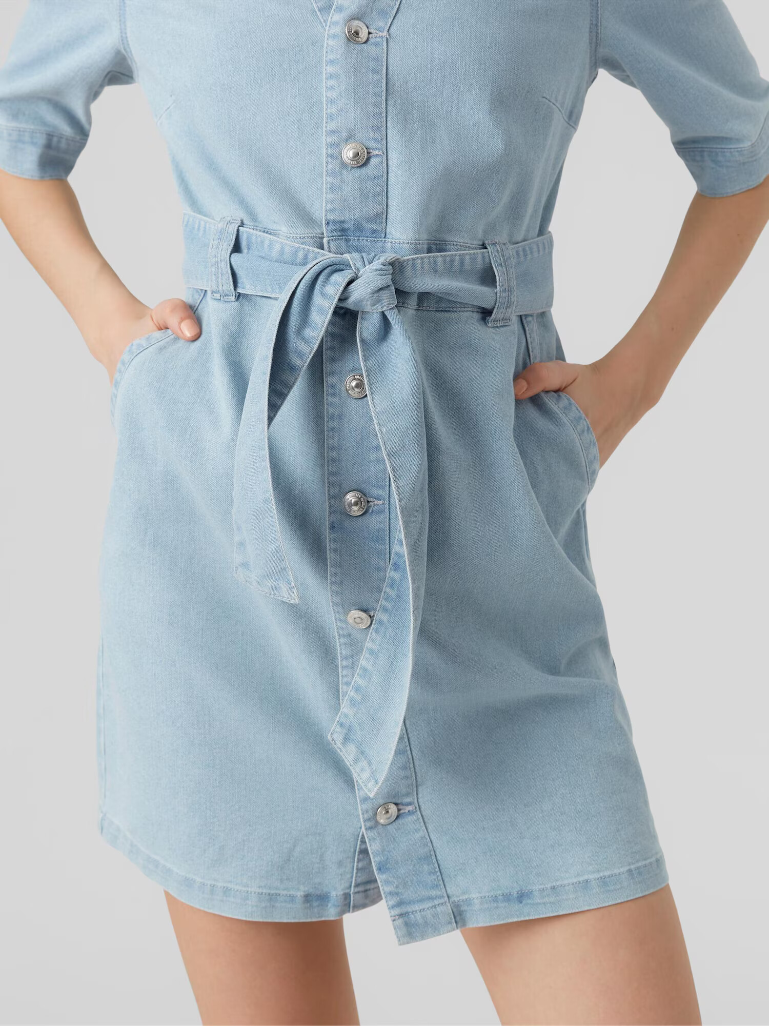 VERO MODA Rochie tip bluză 'CALI' albastru denim - Pled.ro