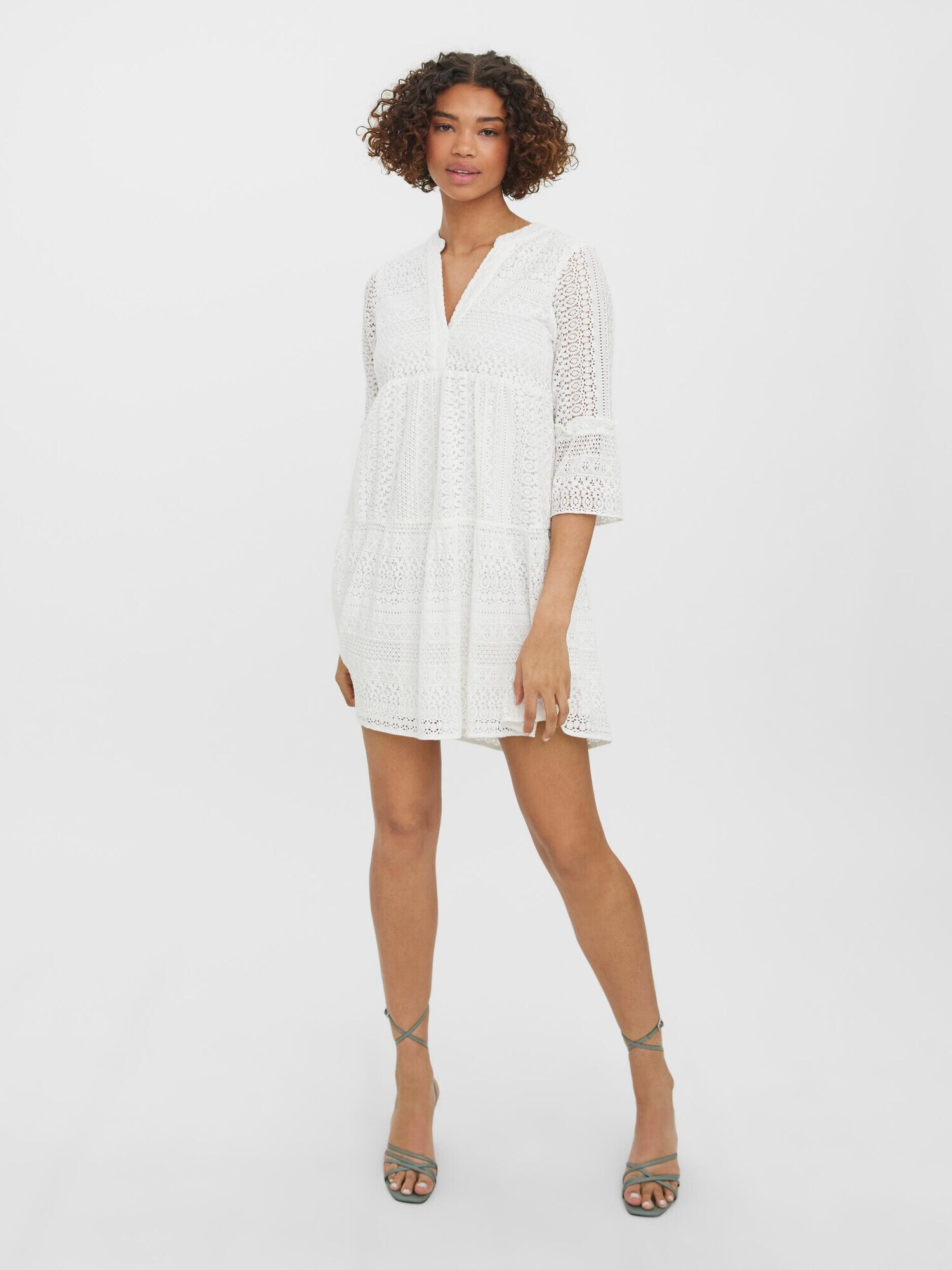 VERO MODA Rochie tip bluză 'HONEY' alb - Pled.ro