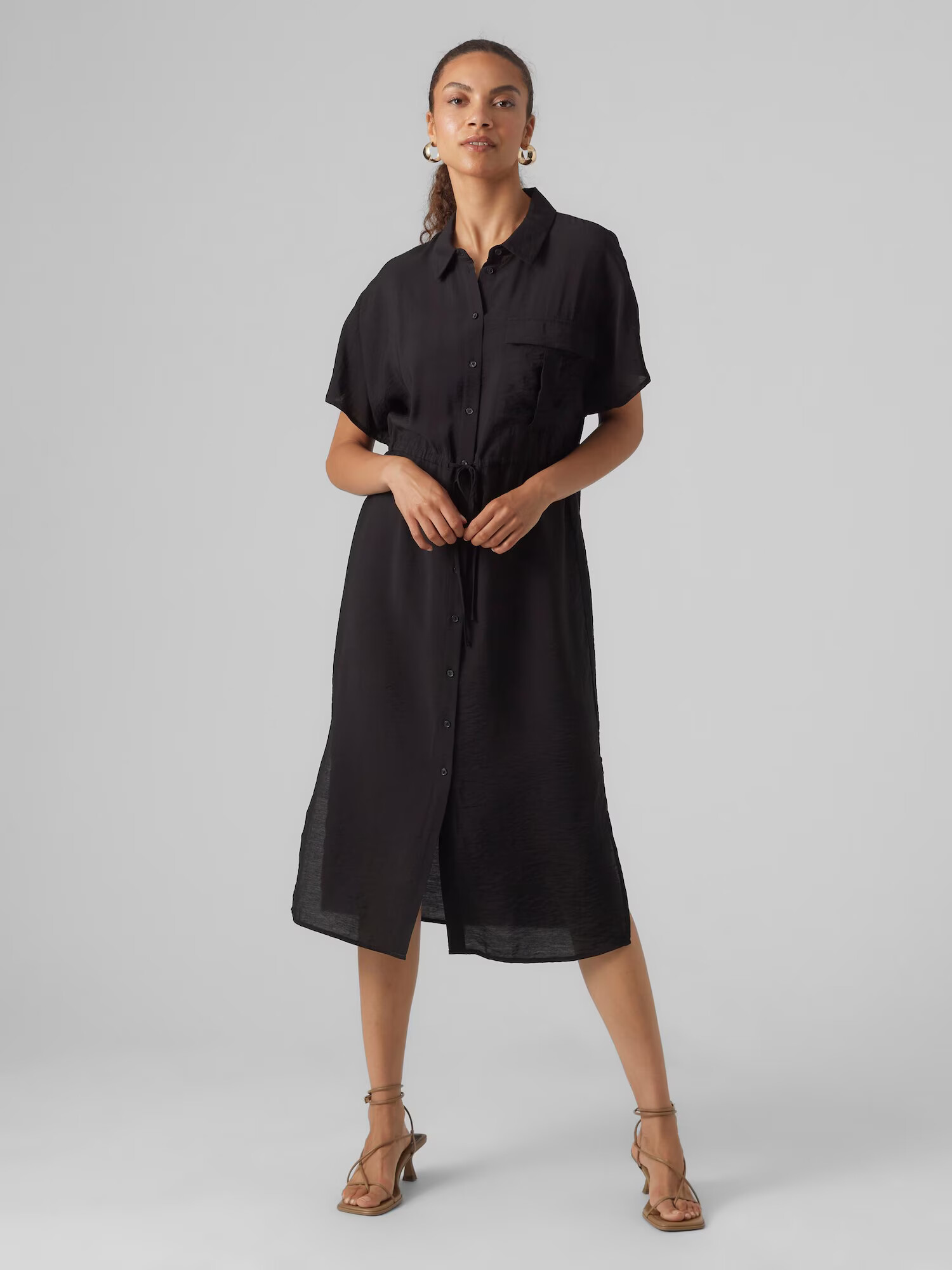 VERO MODA Rochie tip bluză 'Iris' negru - Pled.ro