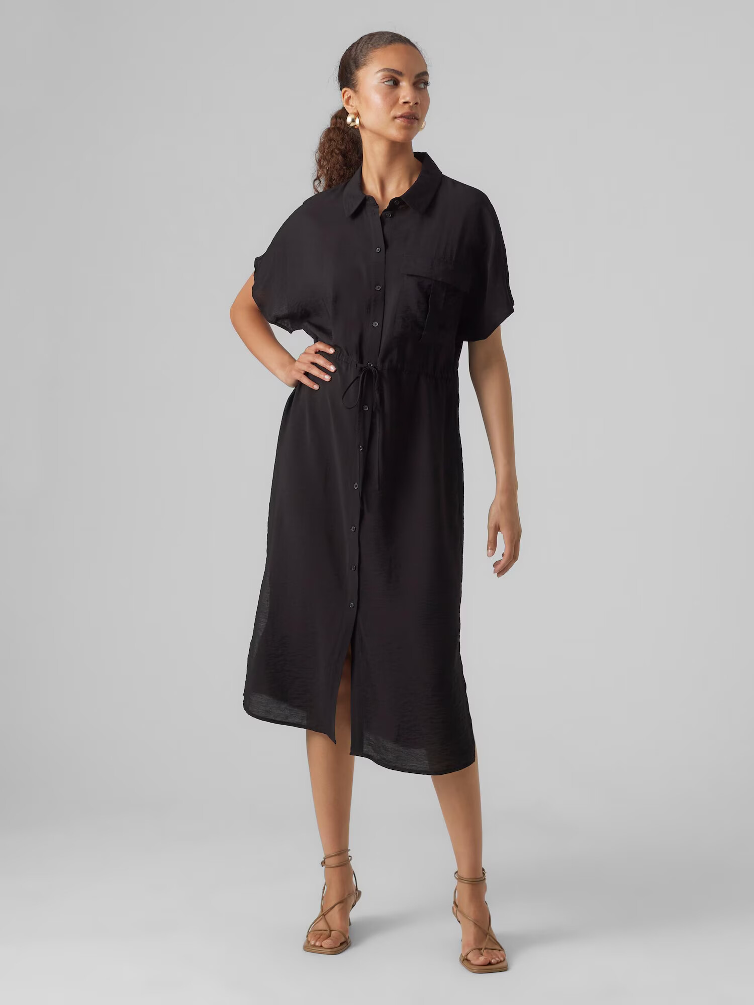 VERO MODA Rochie tip bluză 'Iris' negru - Pled.ro