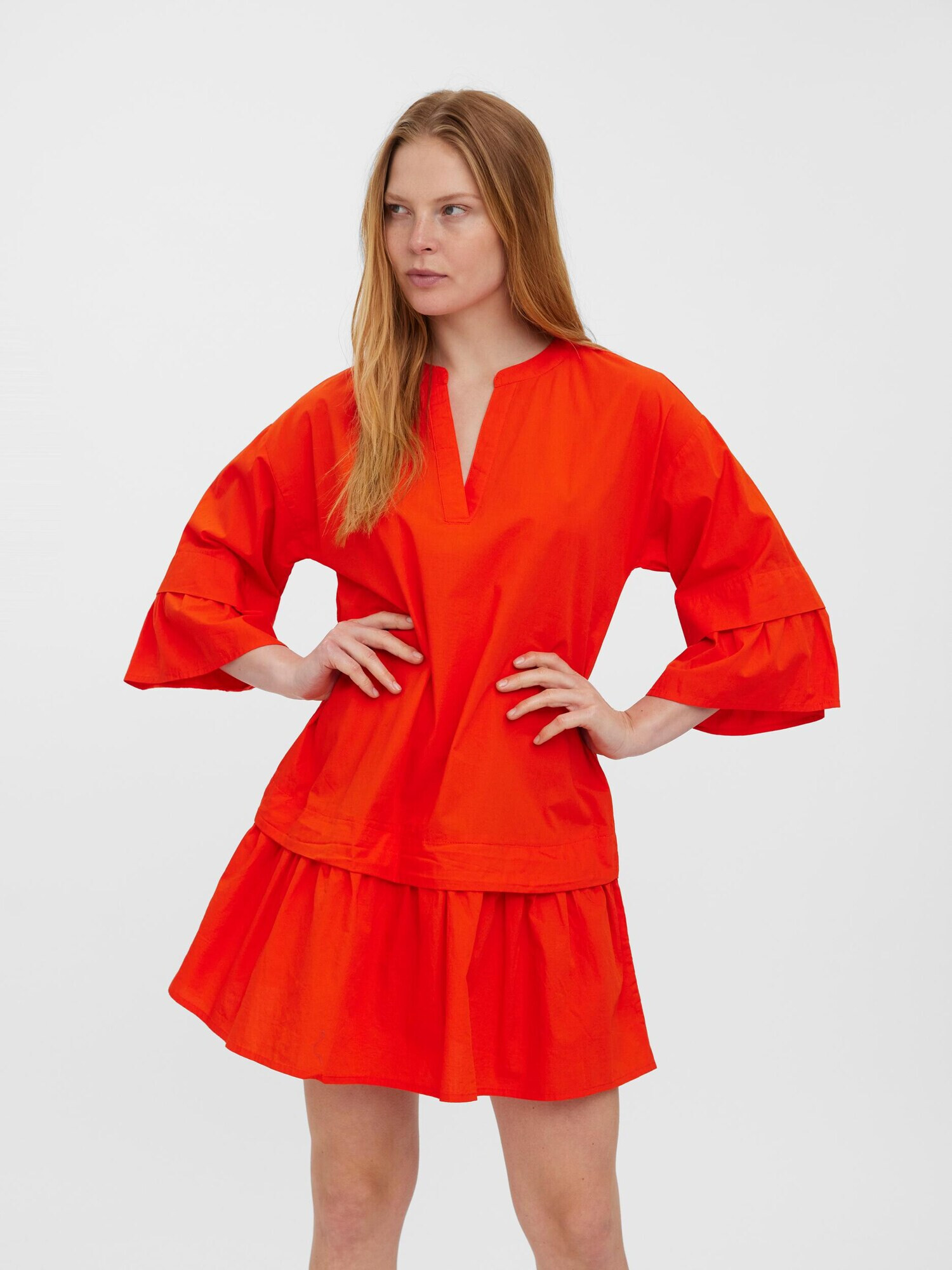 VERO MODA Rochie de vară 'Lis' roșu orange - Pled.ro