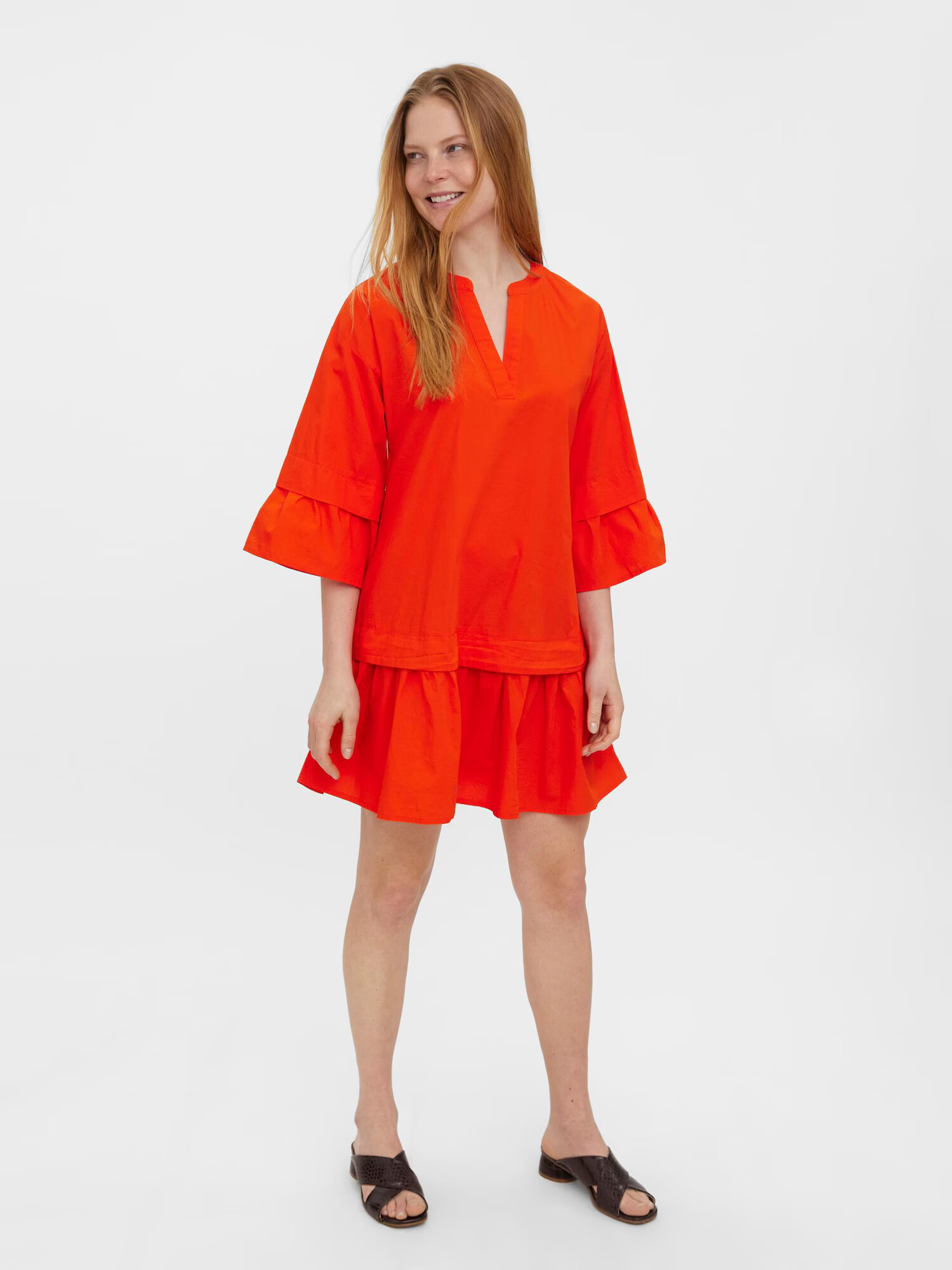 VERO MODA Rochie de vară 'Lis' roșu orange - Pled.ro