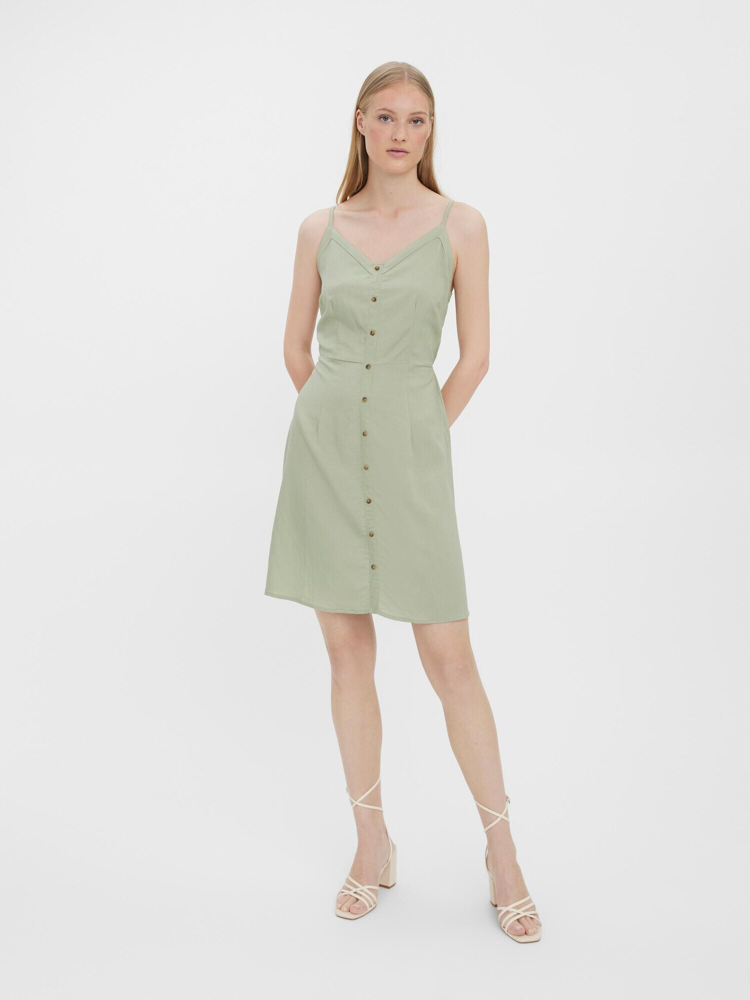 VERO MODA Rochie de vară 'Lubi' verde deschis - Pled.ro