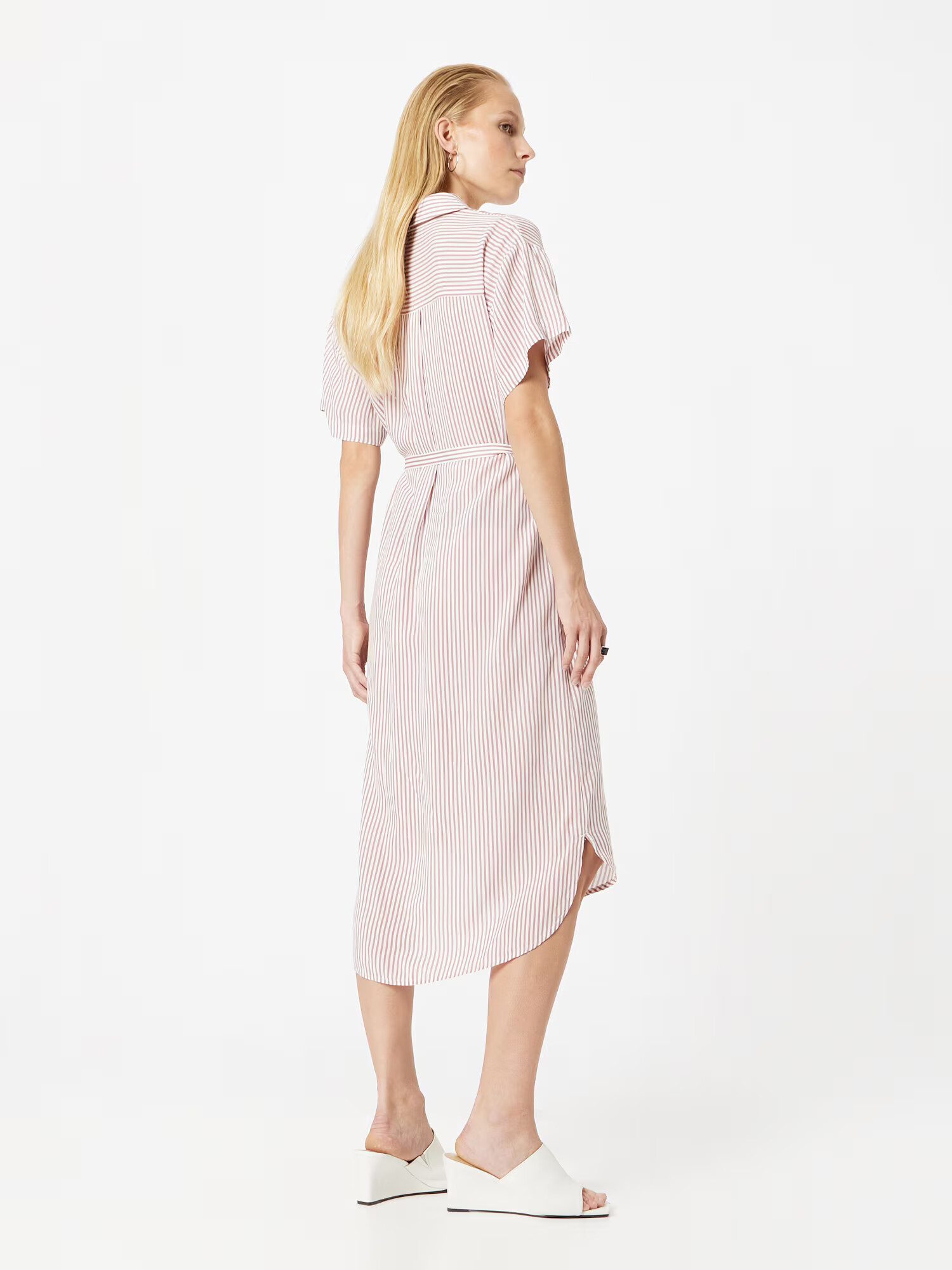 VERO MODA Rochie tip bluză rosé / alb - Pled.ro