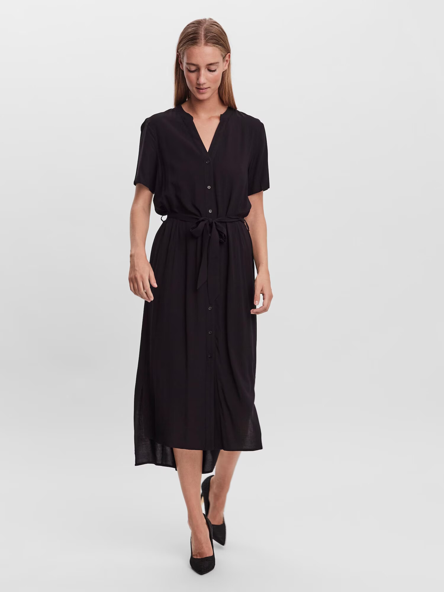 VERO MODA Rochie tip bluză 'Vica' negru - Pled.ro