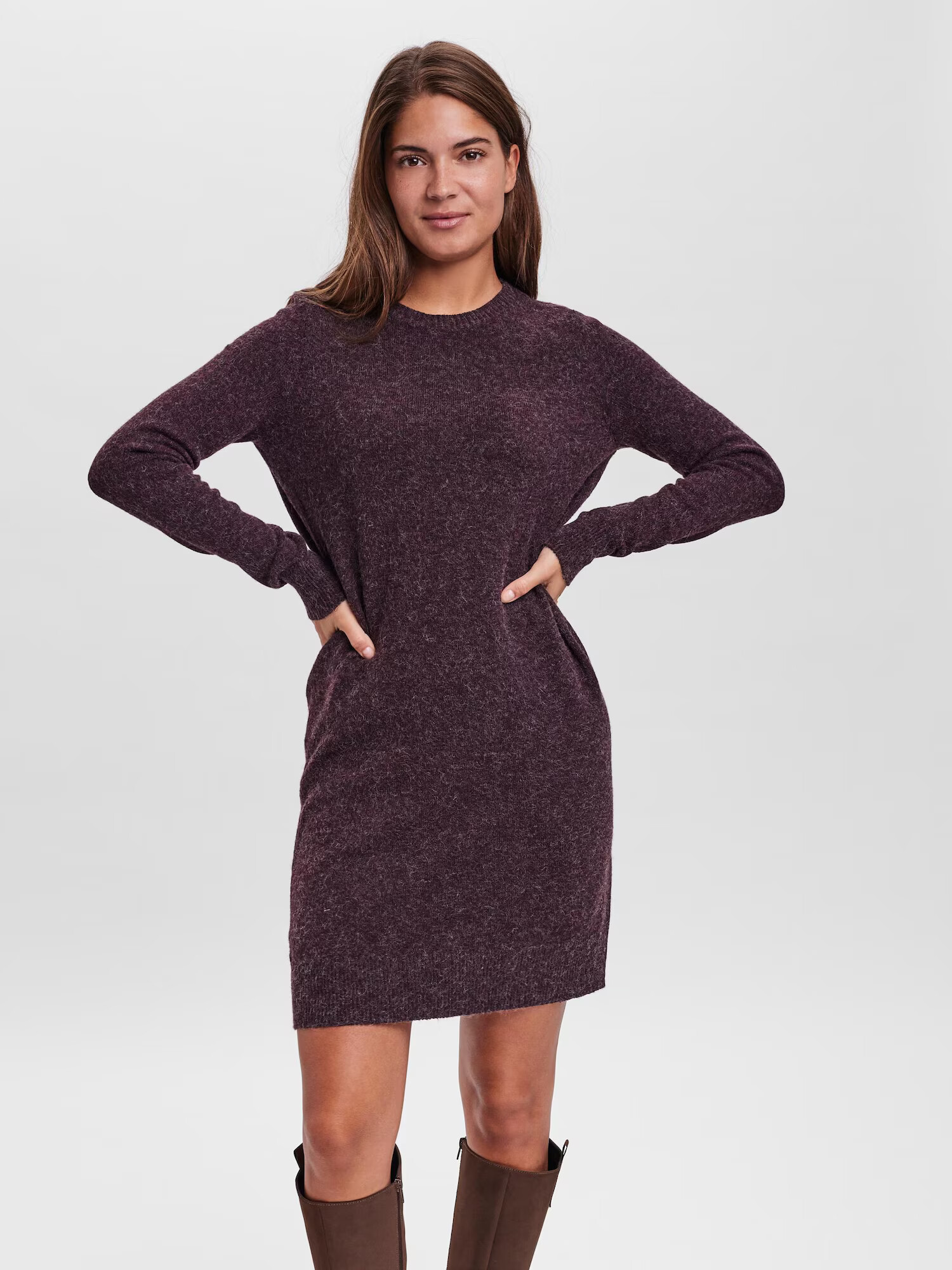 VERO MODA Rochie tricotat 'Doffy' roșu burgundy - Pled.ro