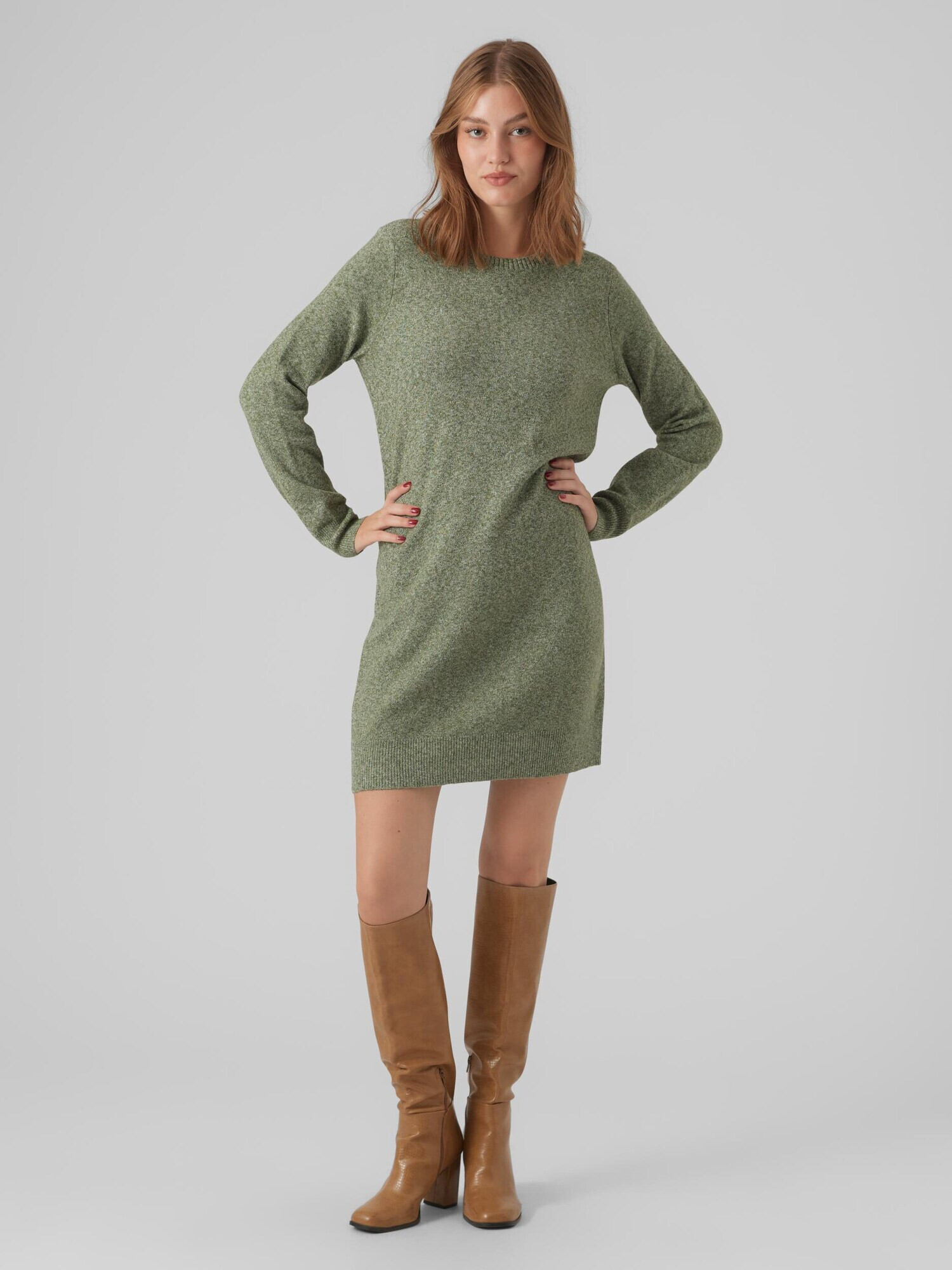 VERO MODA Rochie tricotat 'Doffy' verde amestecat - Pled.ro