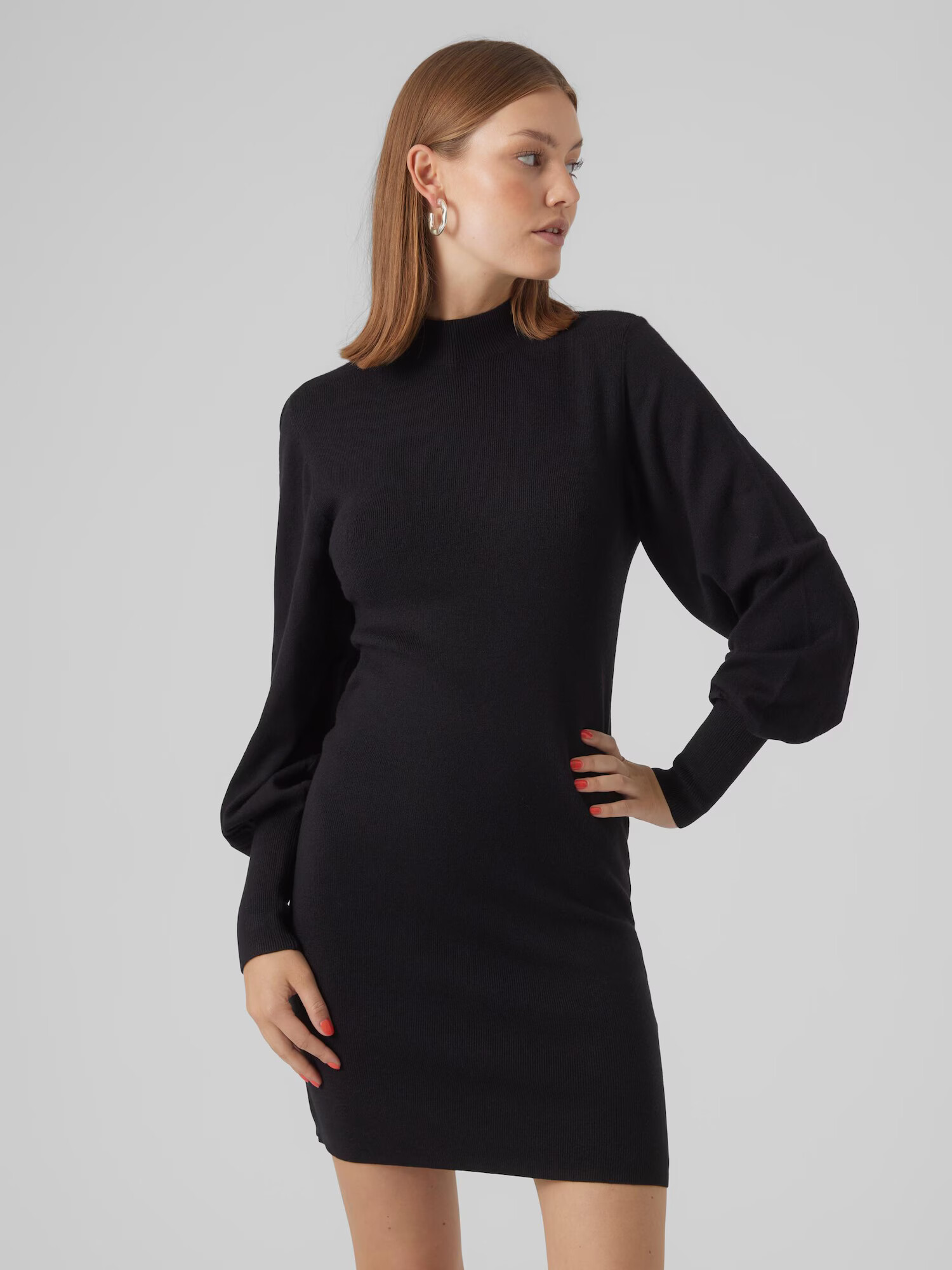 VERO MODA Rochie tricotat 'Holly' negru - Pled.ro