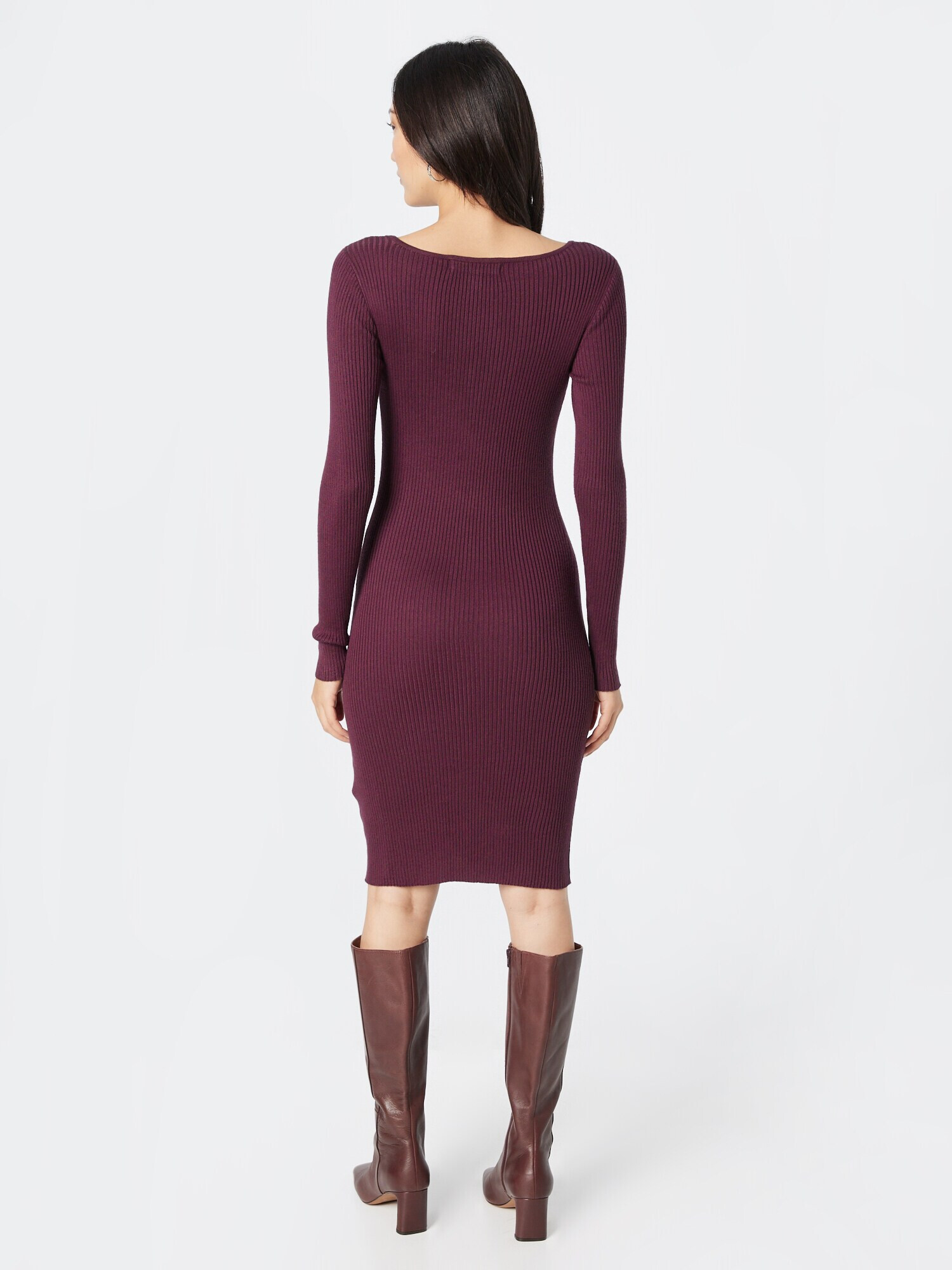 VERO MODA Rochie tricotat 'Willow' roșu burgundy - Pled.ro