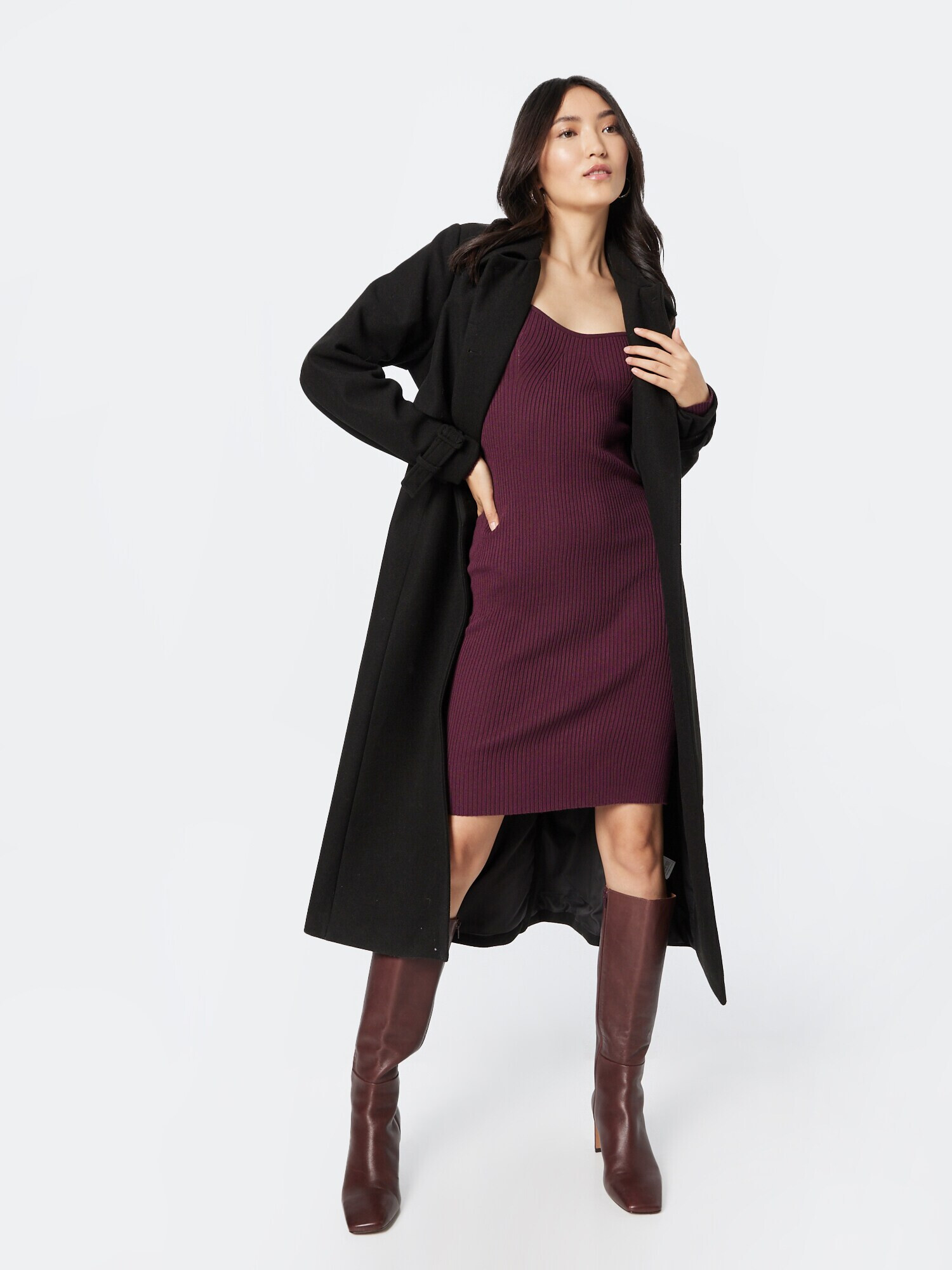 VERO MODA Rochie tricotat 'Willow' roșu burgundy - Pled.ro