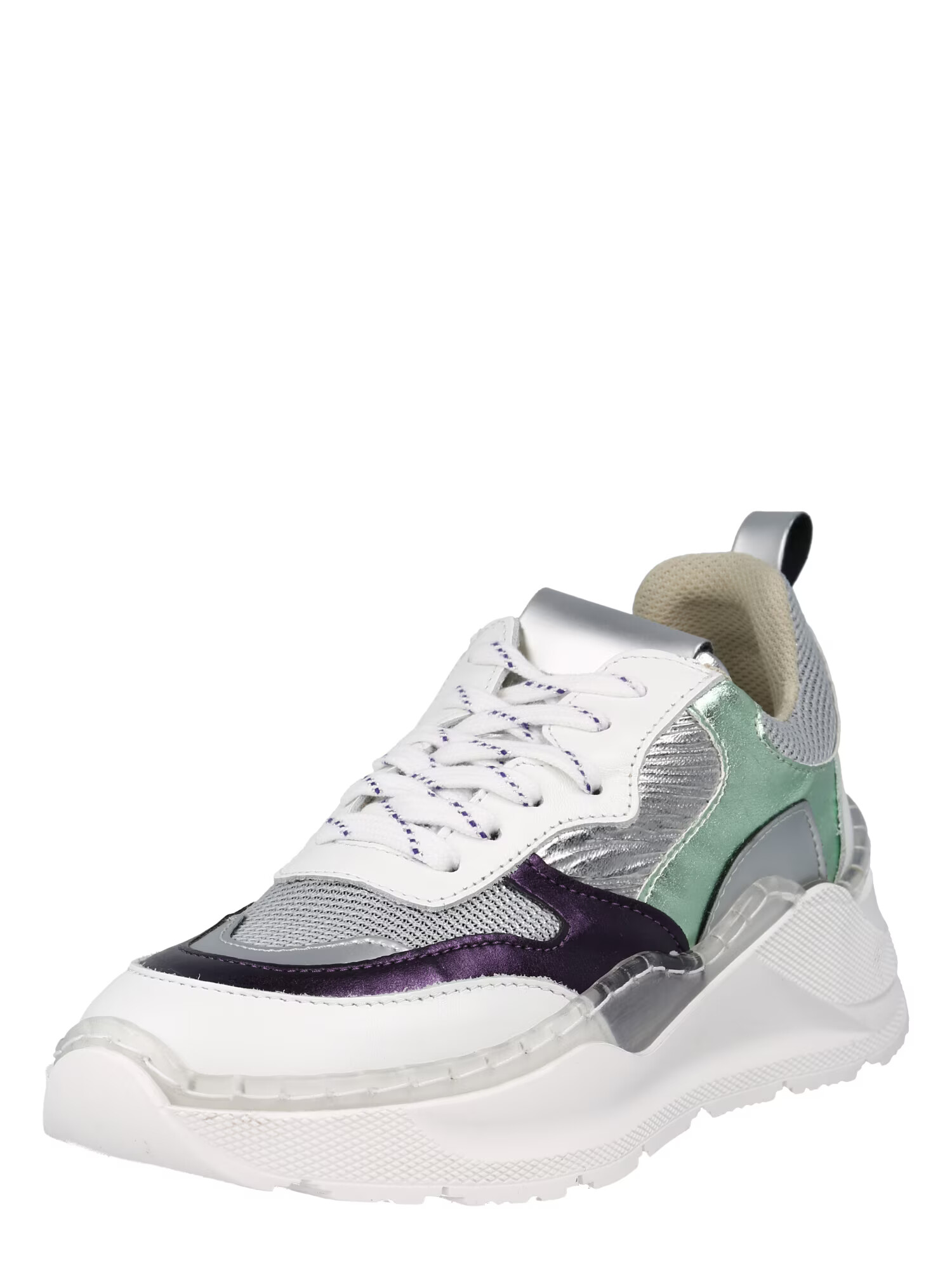 VERO MODA Sneaker low 'DENISE' verde deschis / mov închis / argintiu / alb - Pled.ro