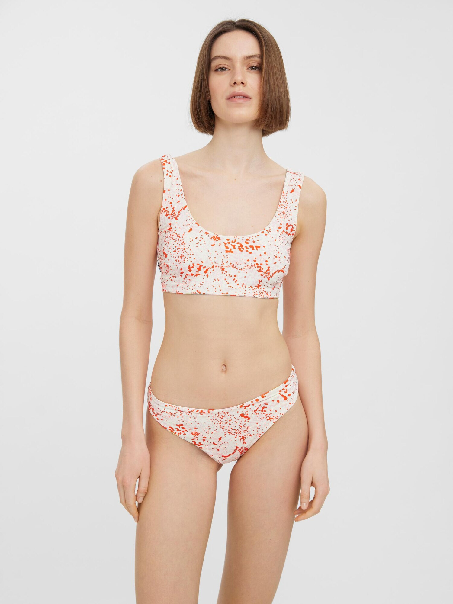 VERO MODA Sutien costum de baie 'Sine' maro / roz / roșu / alb - Pled.ro