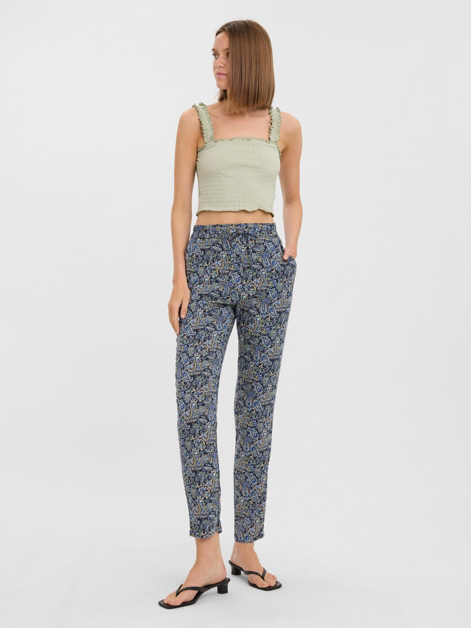 Vero Moda Tall Pantaloni albastru / bleumarin / verde deschis / portocaliu deschis - Pled.ro