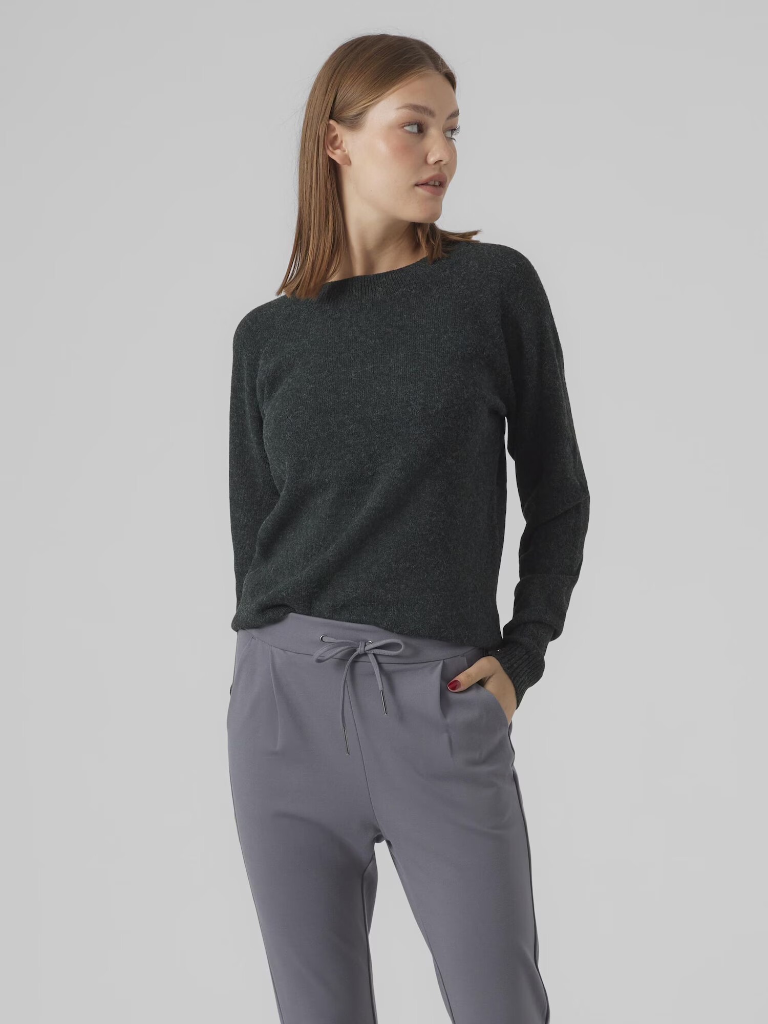 Vero Moda Tall Pulover 'Doffy' verde pin / alb - Pled.ro