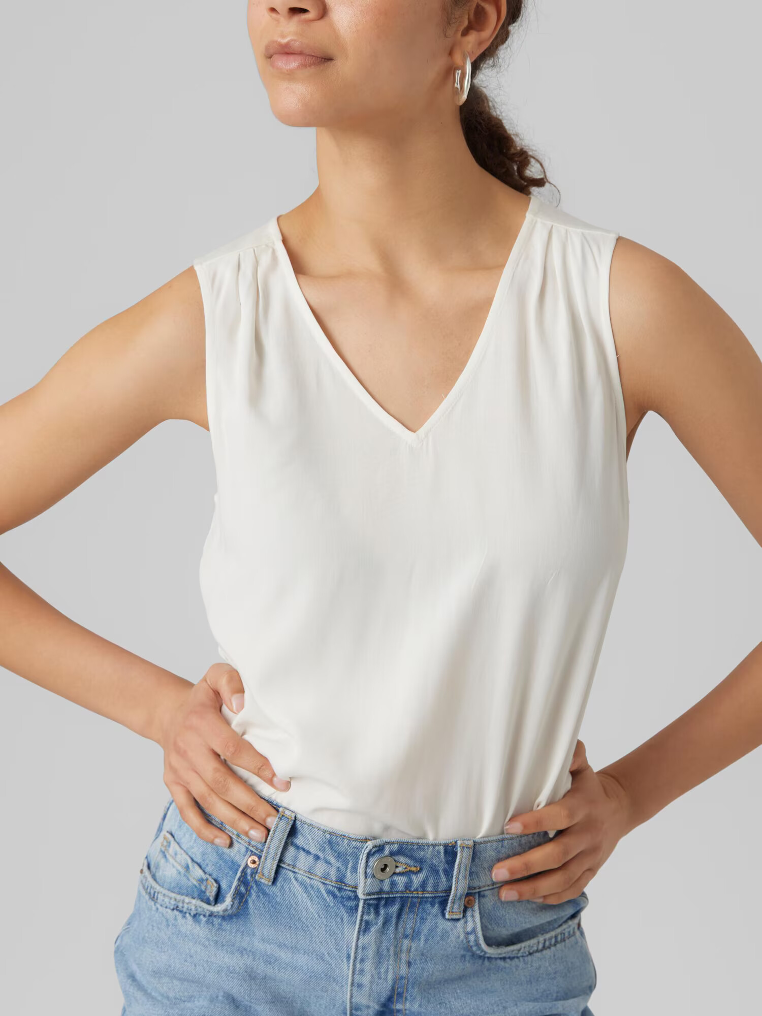 VERO MODA Top 'BRIT' alb - Pled.ro