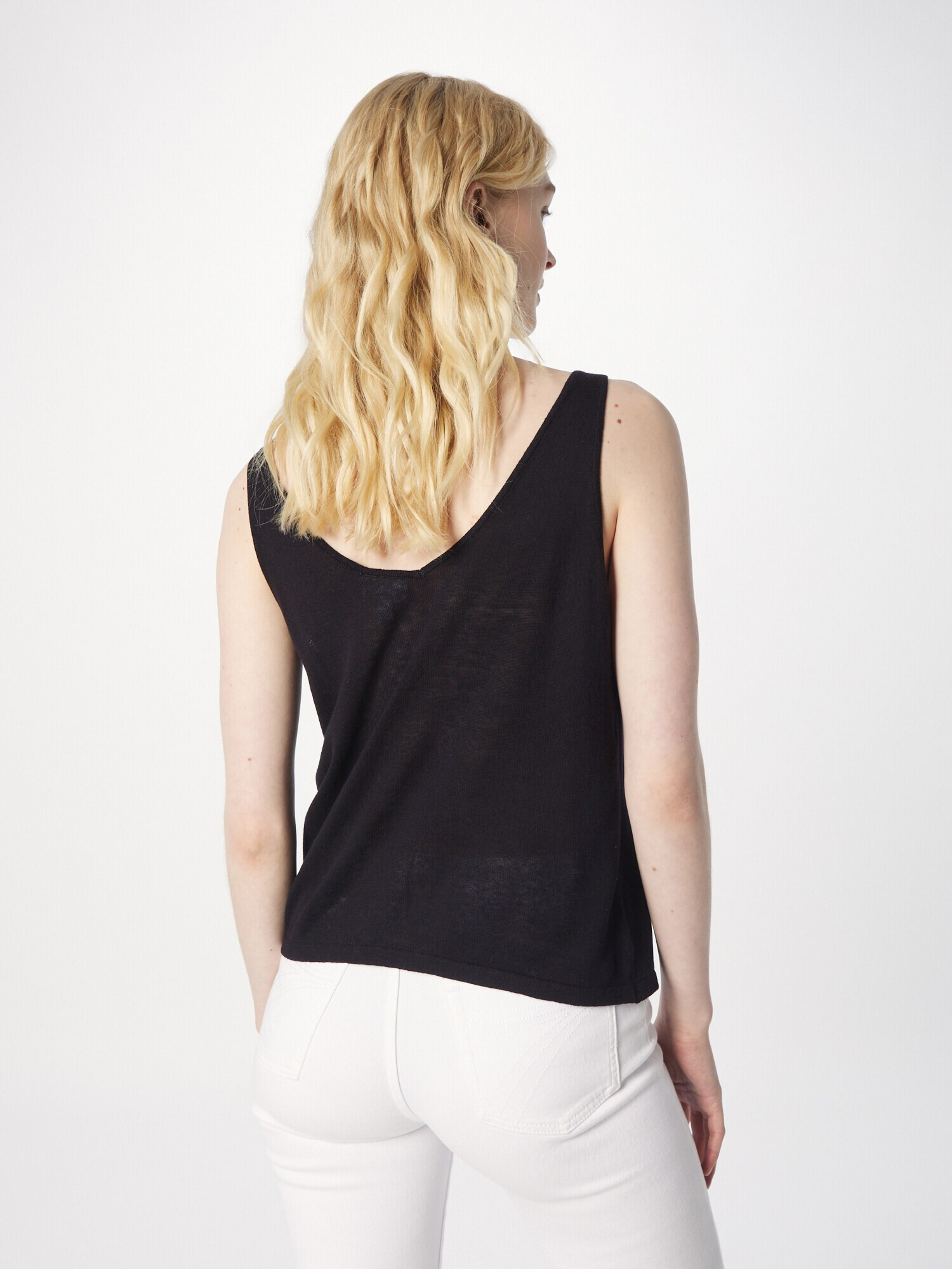 VERO MODA Top brodat 'FREDERIKKE' negru - Pled.ro