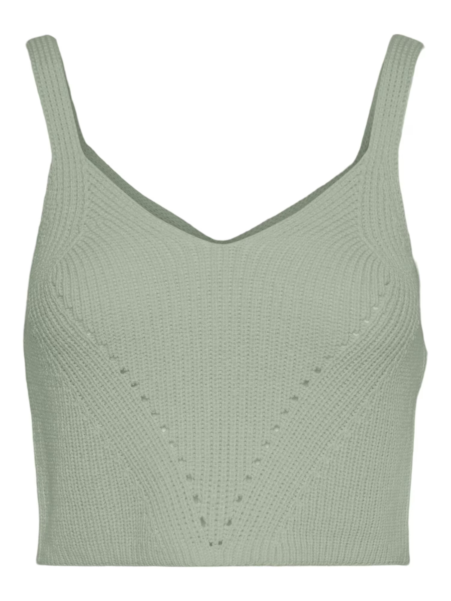 VERO MODA Top brodat 'NEW HENJA' verde pastel - Pled.ro