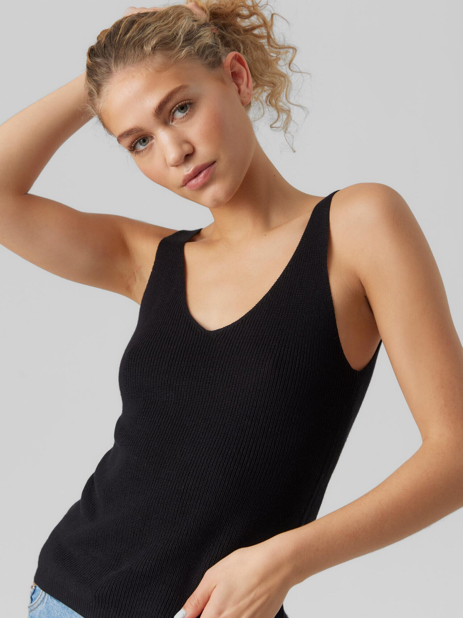 VERO MODA Top brodat 'NEWLEX' negru - Pled.ro