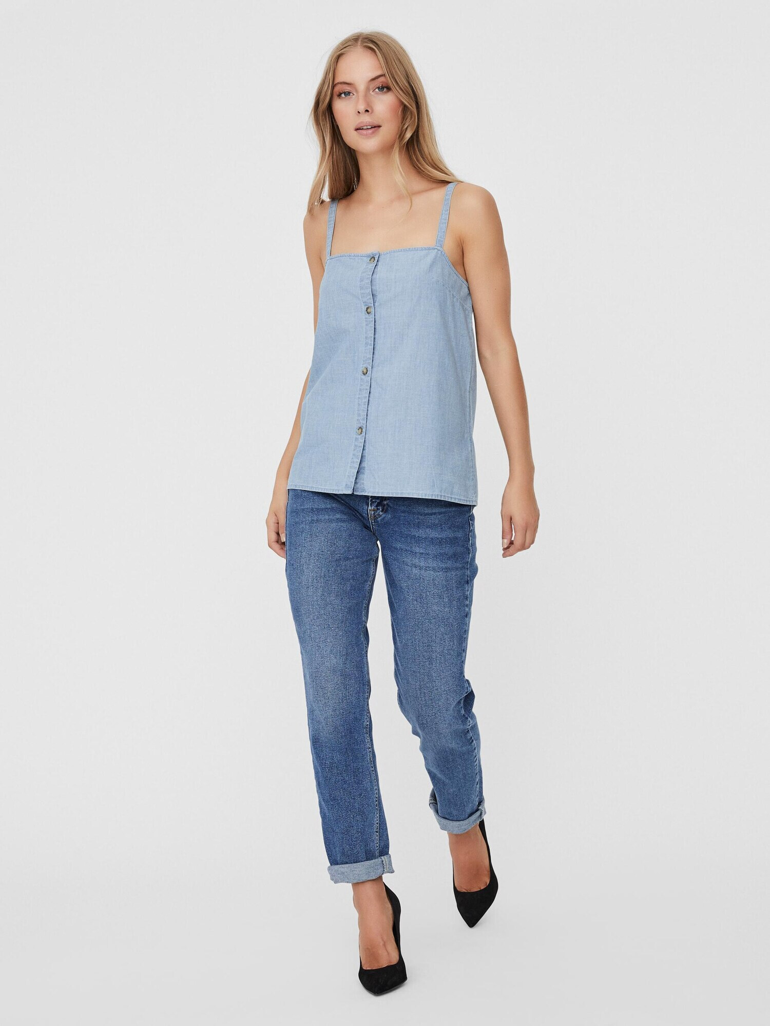 VERO MODA Top 'Cary' albastru / albastru denim - Pled.ro