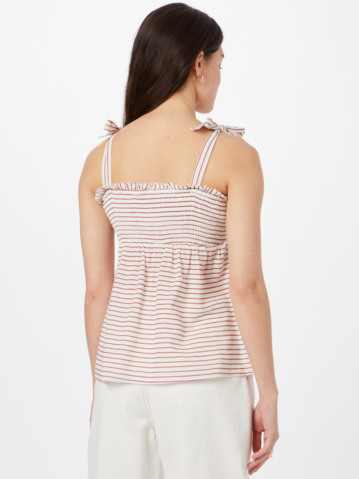 VERO MODA Top 'ELI' roz pitaya / alb - Pled.ro